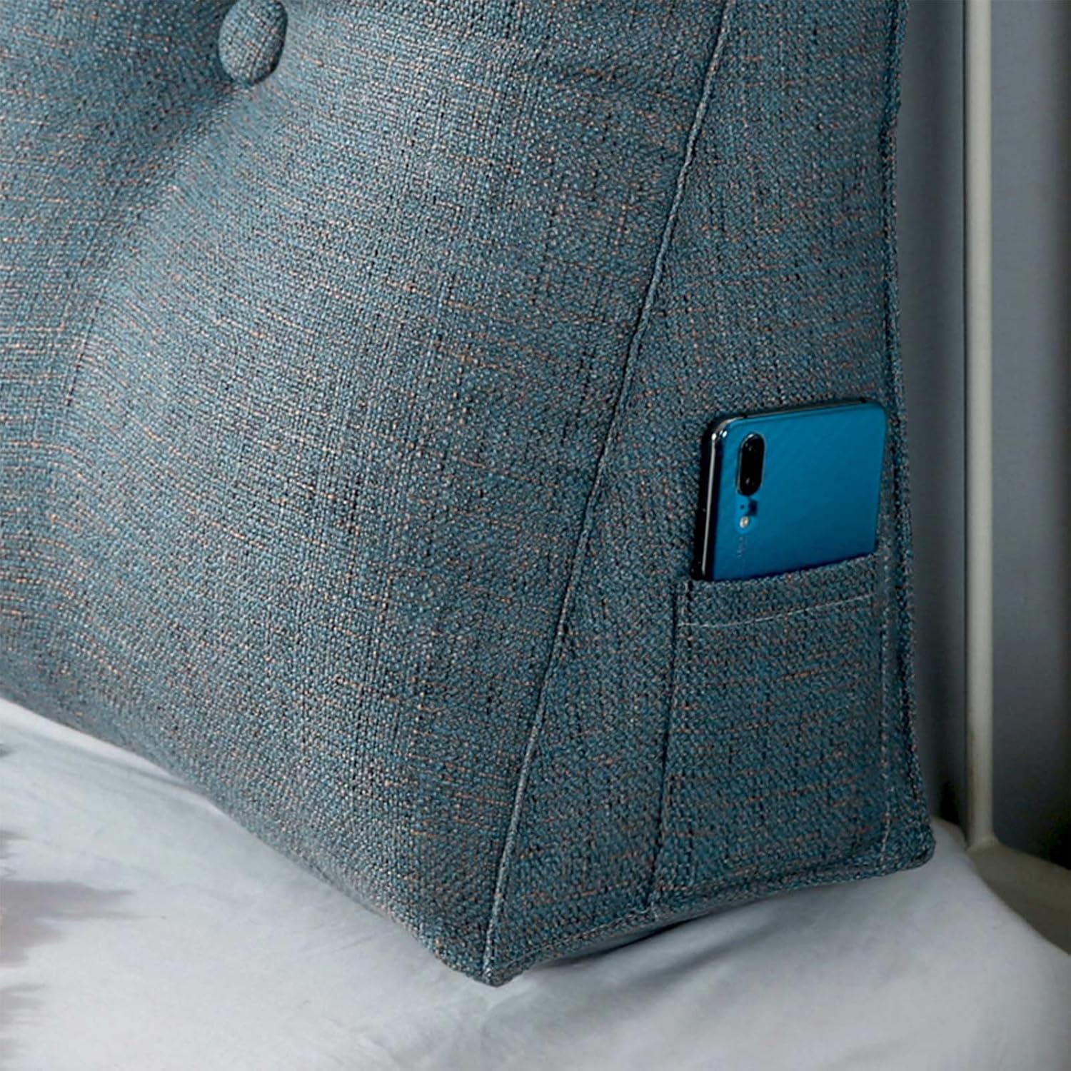 Almohada triangular de lectura para cabecero, almohada de cuña con relleno completo para respaldo para sentarse en la cama, disfruta de la comodidad