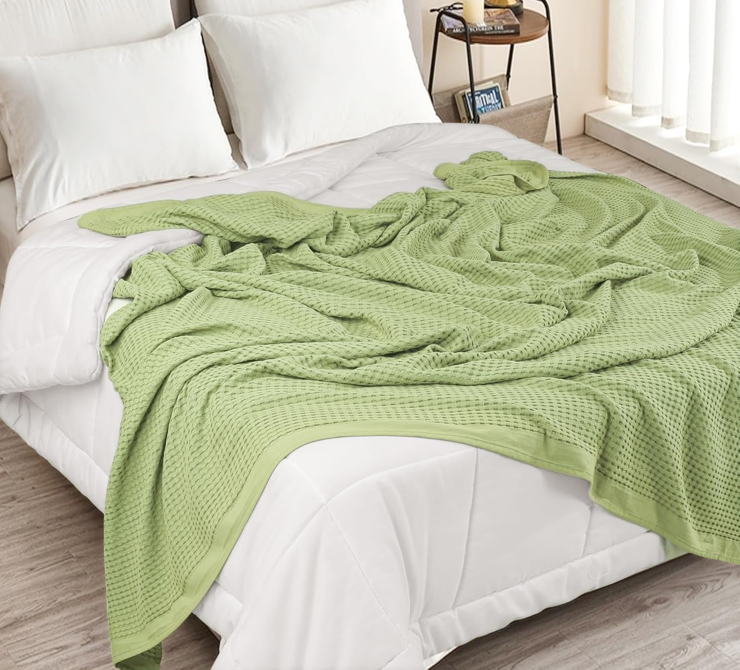Manta de cama (salvia oscura, KING-90X108)