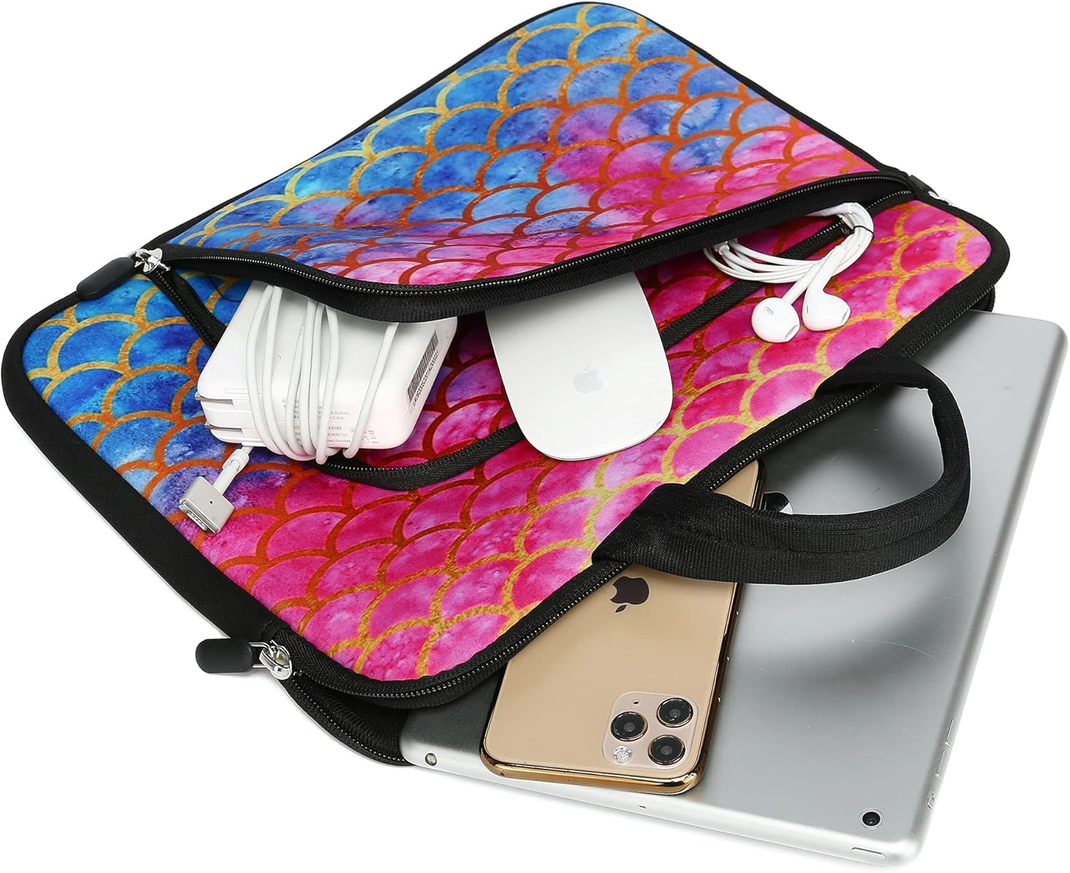 Funda de neopreno para portátil de 14, 15, 15,4 y 15,6 pulgadas, funda de neopreno suave con bolsillos adicionales para Dell Lenovo Toshiba HP