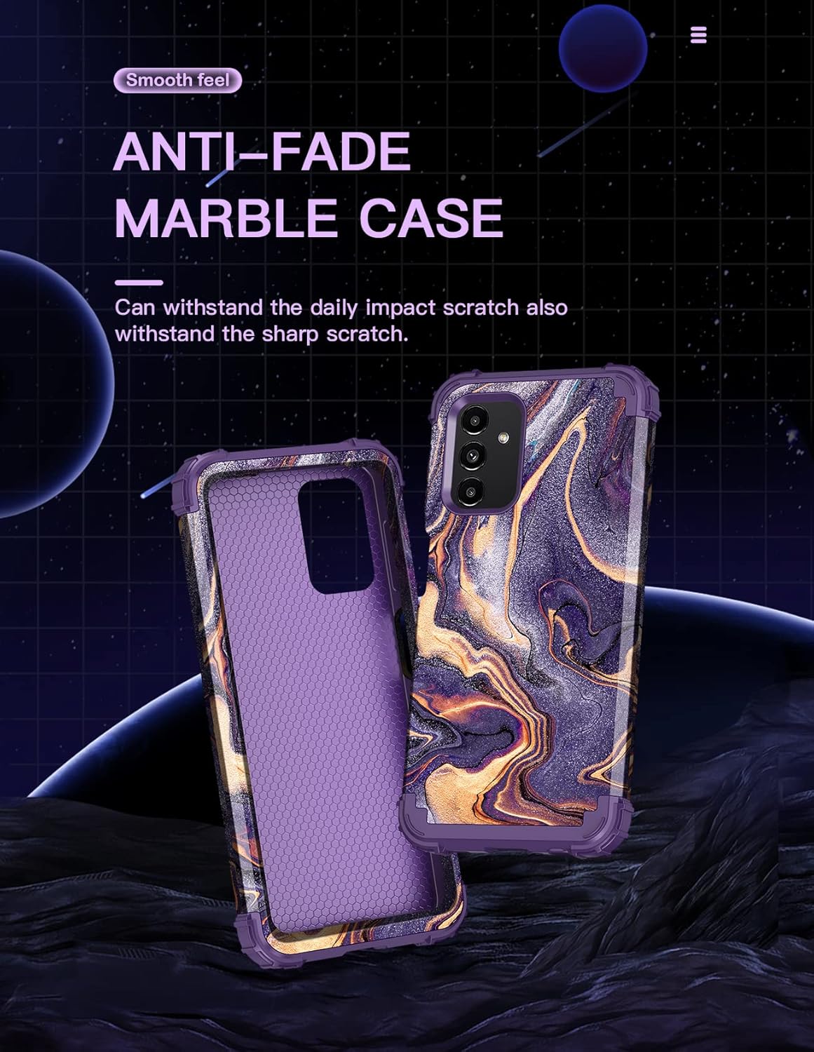 LONTECT Funda para Galaxy A13 5G de tres capas, a prueba de golpes, resistente, híbrida, resistente, duradera, funda protectora para niñas y