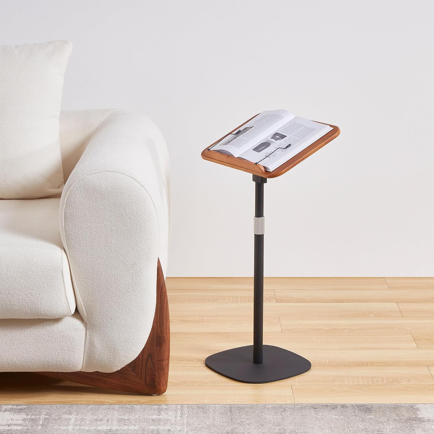 COZYMATIC Phyllida – Mesa de TV para comer en el sofá y la cama, mesa auxiliar pequeña con mesa de madera, soporte para computadora portátil de