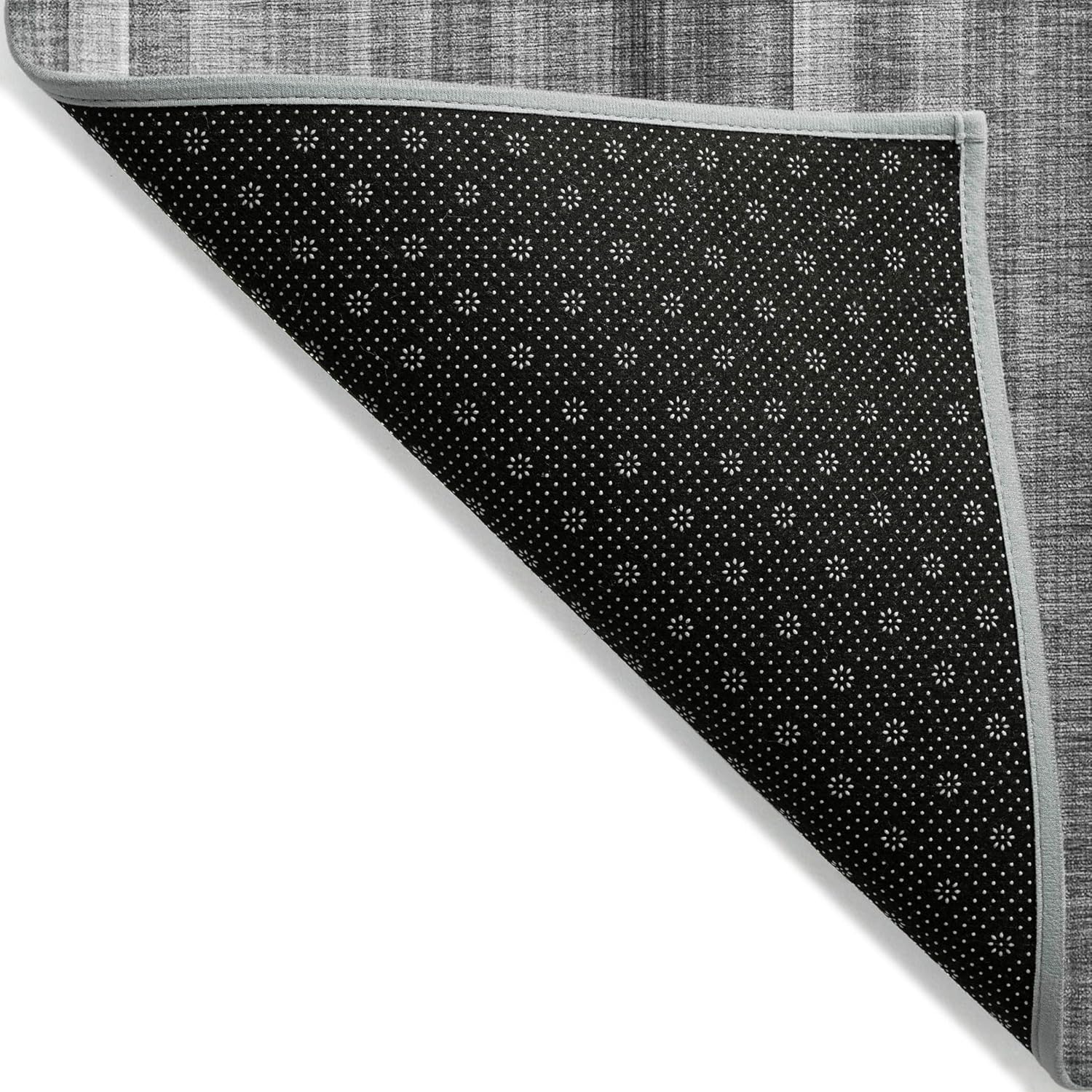 Chantille ACN543 – Alfombra gris de 3 x 5 pies, para interiores y exteriores, fácil de limpiar, lavable a máquina, no se desprende, para dormitorio,
