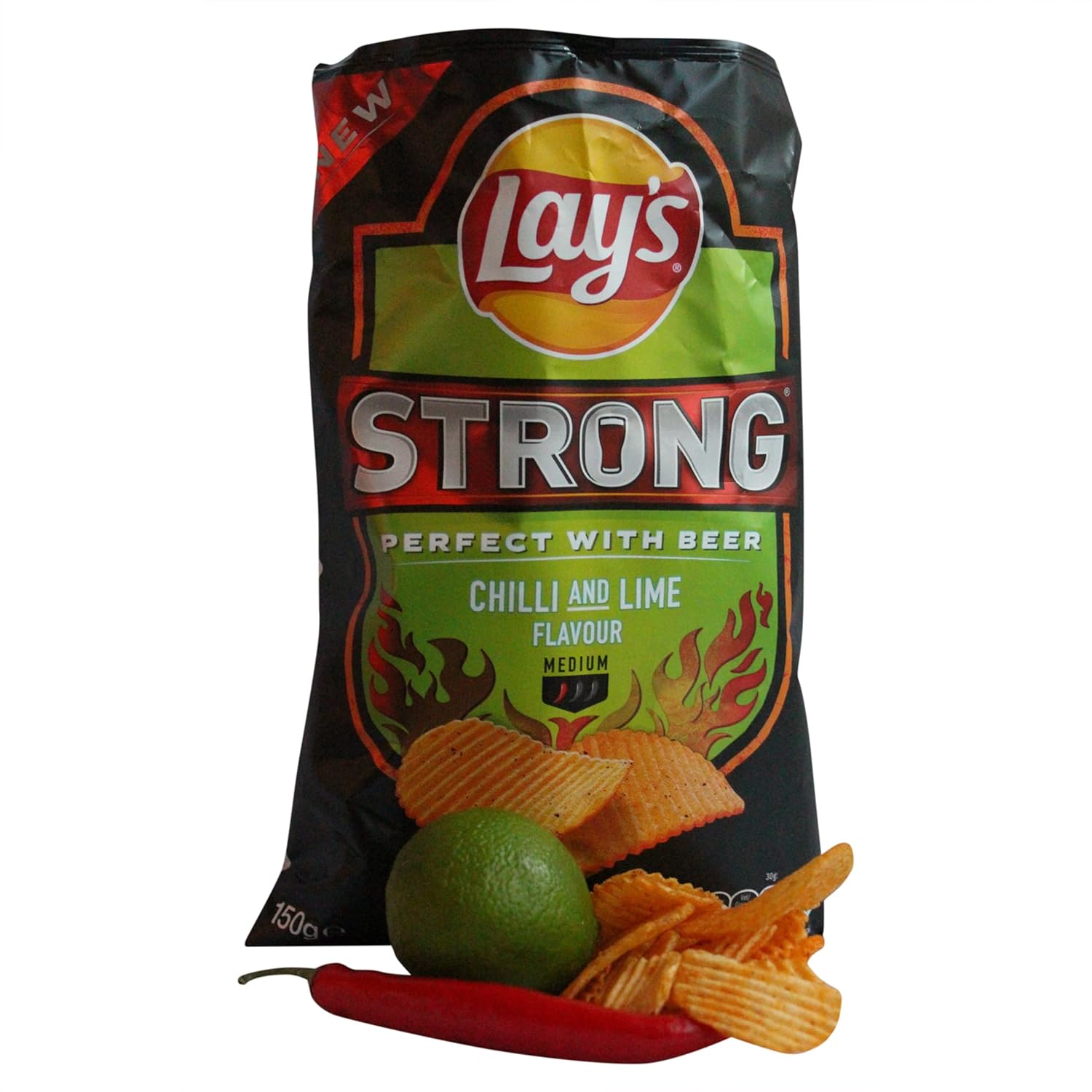 Lays Crisps  Lays Chips  Alas de pollo caliente Lays Crisps  Ponen chips de refrigerio  Peso total de 5.29 onzas
