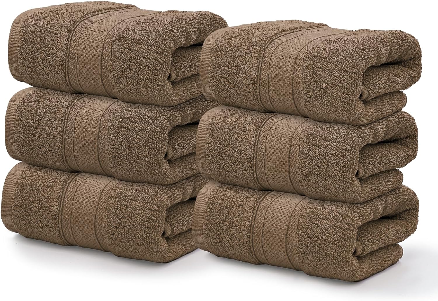 MoNiBloom Juego de 6 toallas de mano 100% algodón para baño, hogar, hotel, spa, gimnasio, yoga, ducha, altamente absorbentes, ultra suaves, de