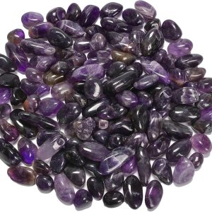 ZAICUS Piedras pulidas de amatista de 1 libra y cristales de forma irregular a granel para relleno de jarrón, piedras de la suerte, fabricación de ZAICUS Piedras pulidas de amatista de 1 libra y cristales de forma irregular a granel para relleno de jarrón, piedras de la suerte, fabricación de