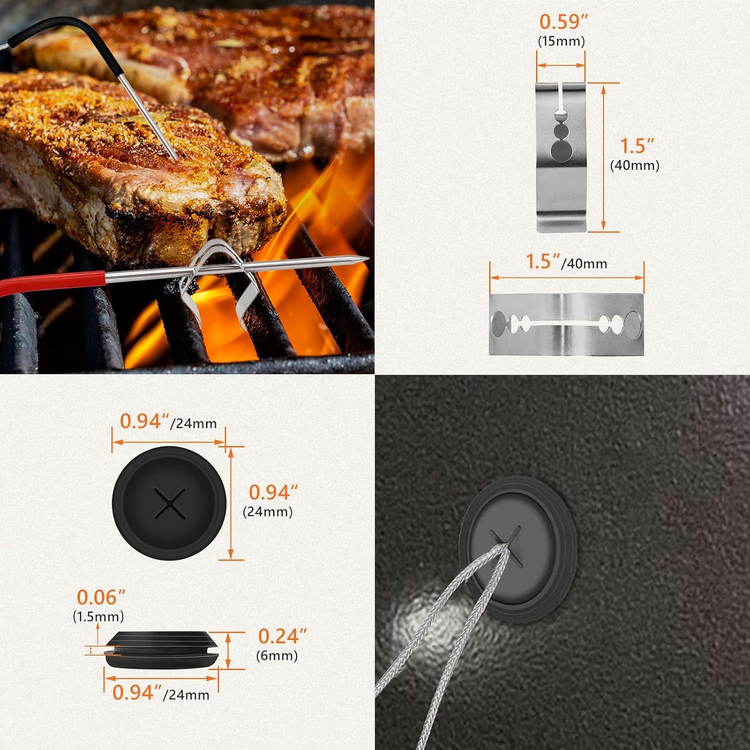 Repuesto para parrillas de pellets Pit Boss y accesorios para ahumadores, paquete de 2 unidades de carne y 15 bolsas de grasa con 1 cubo de goteo