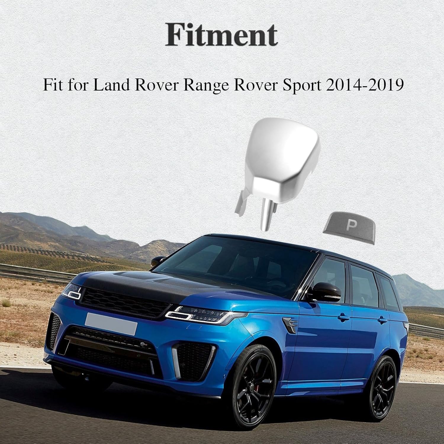 Cubierta del botón de la palanca de cambios, botón P de liberación de la tapa del cambio de engranajes compatible con Land Rover Range Rover Sport