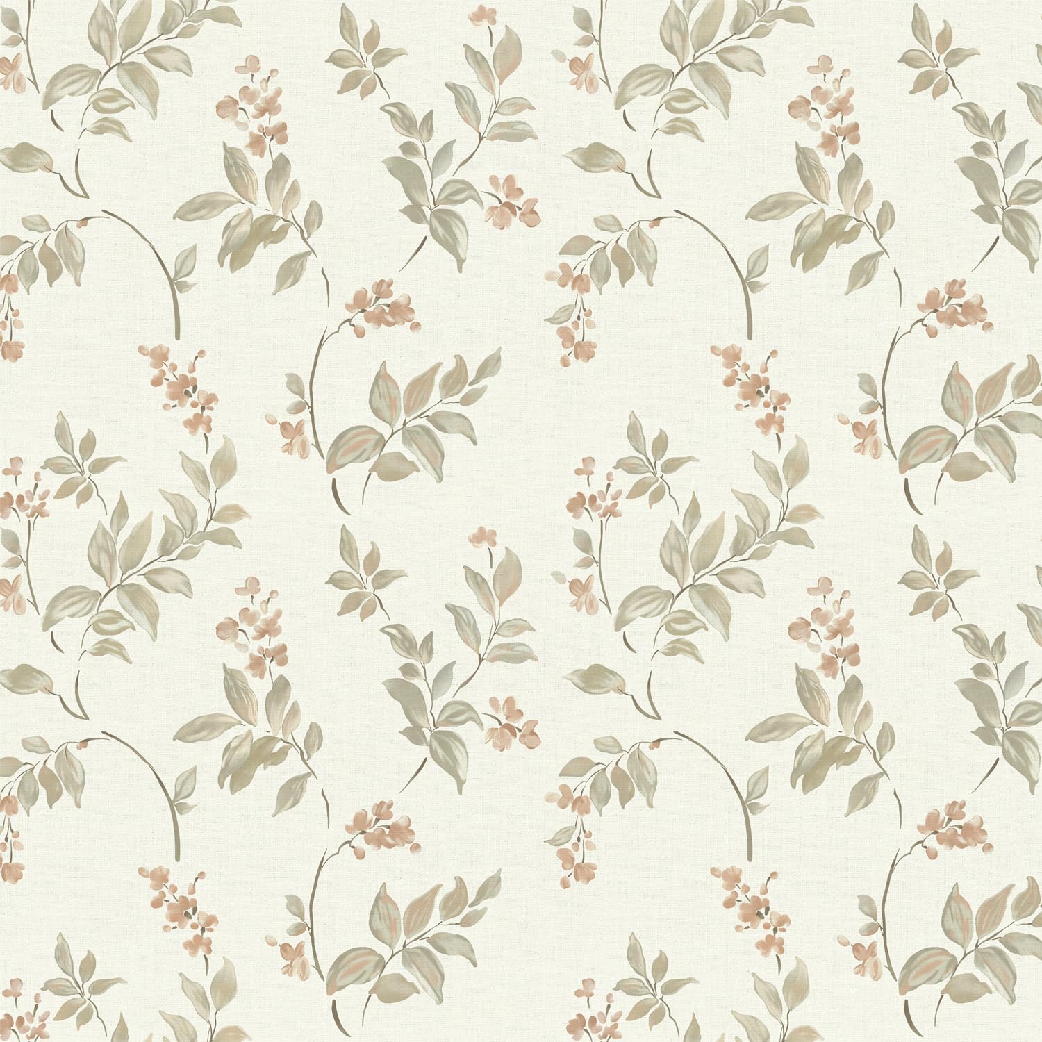 Vinjiasin Papel tapiz autoadhesivo de 16.1 x 197 pulgadas, papel de contacto removible con hojas de flores vintage, papel de pared para muebles de
