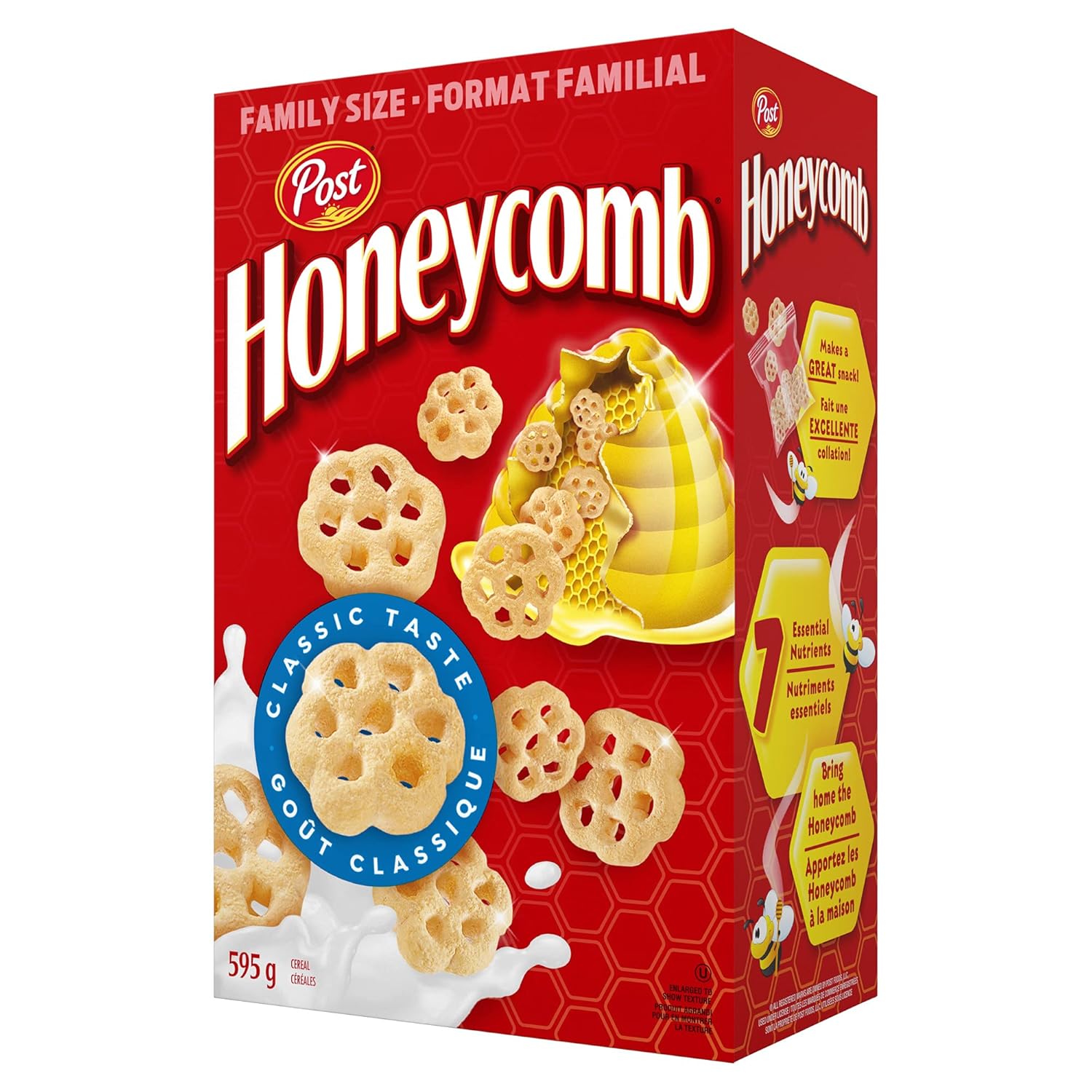 Post Tamaño familiar de cereales de panal, 20.99 oz21 onzas, caja importado de Canadá