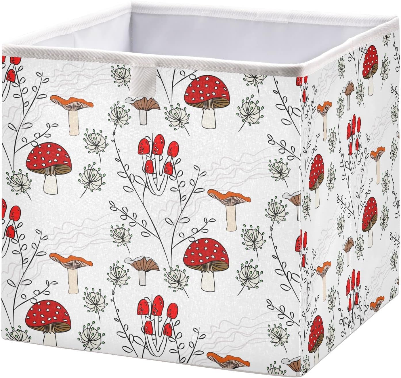 Burbuja Cubos de almacenamiento de hongos de tela, cesta organizadora de armario plegable con asa, cubo de 11 x 11 x 11 pulgadas