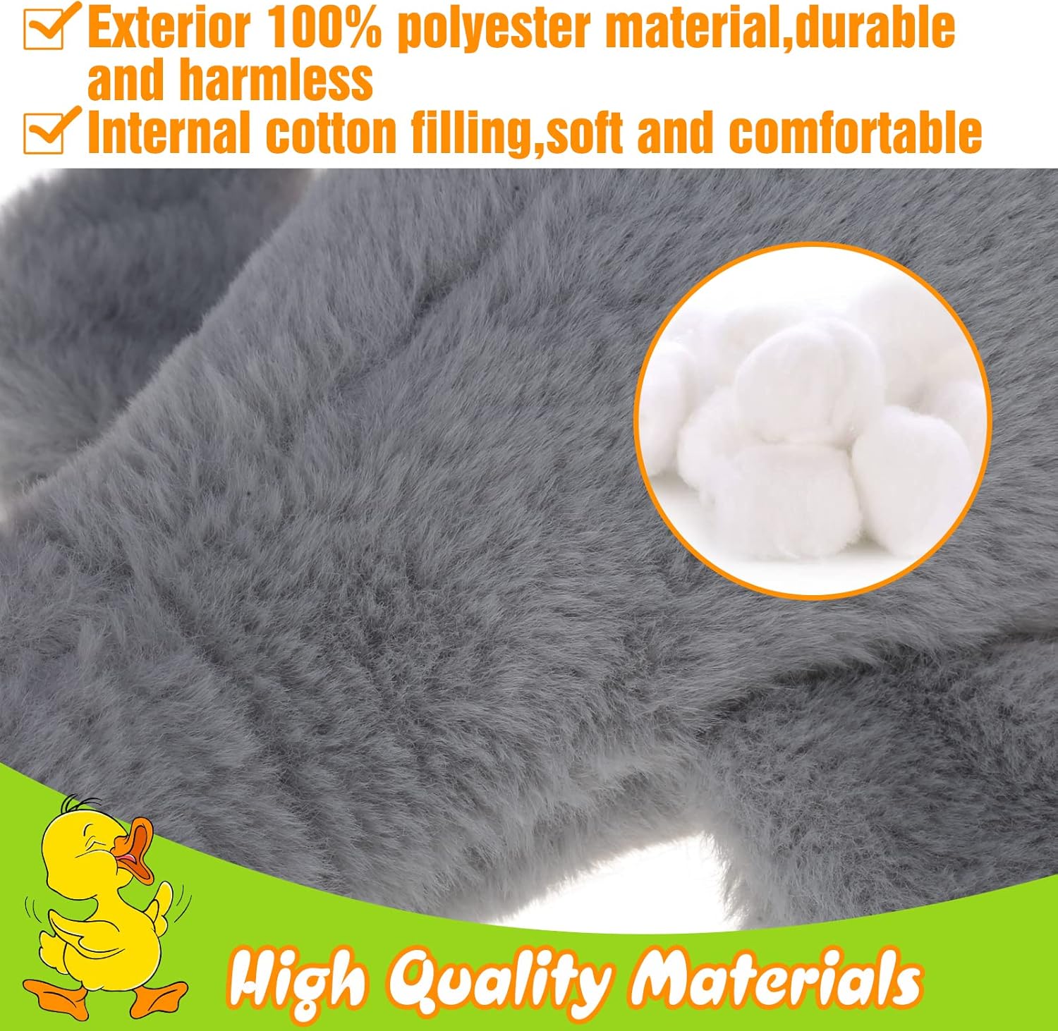 EXPAWLORER Juguete de peluche chirriante para perro, lindo pato de peluche suave, el mejor regalo de cumpleaños, juguetes interactivos para masticar