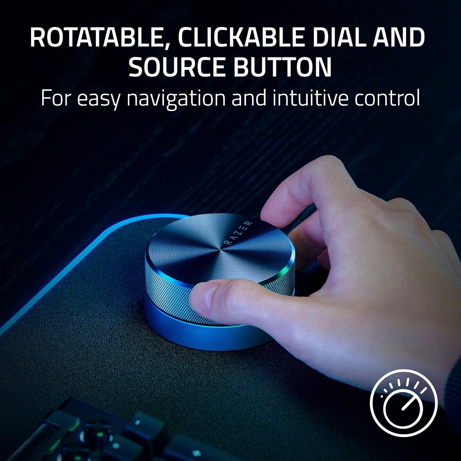 Razer Cápsula de control inalámbrico control de audio avanzado para altavoces Nommo V2 y Leviathan V2 – Personalización de luz RGB – Marcación