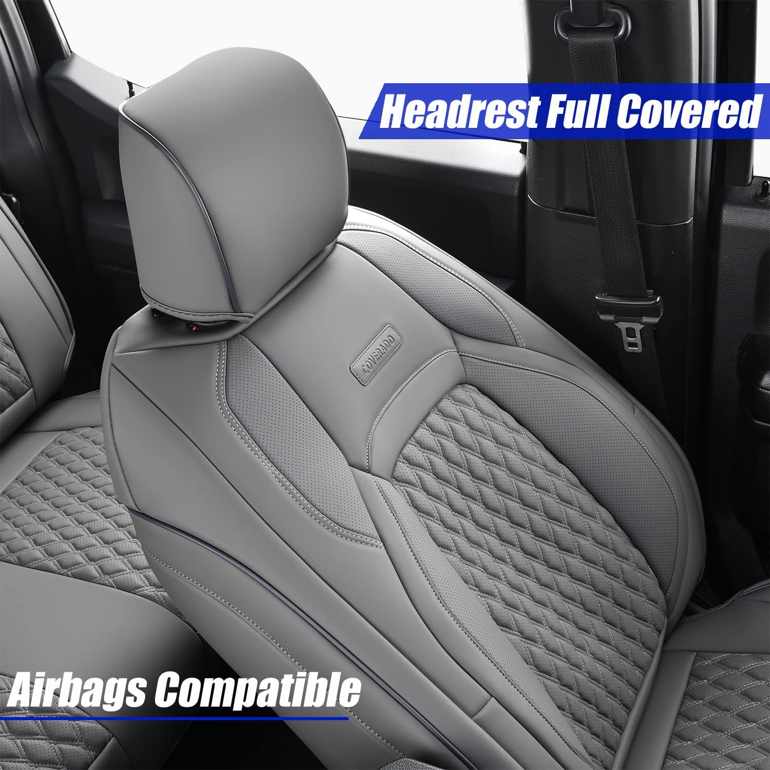 Truckiipa Fundas de asiento para Toyota Tundra, cobertura completa, funda de asiento de automóvil de lujo, impermeable, protector de piel sintética,