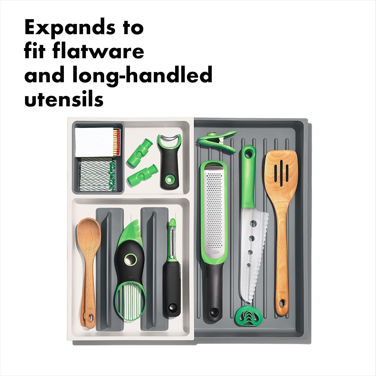 OXO Good Grips – Juego de 2 elementos esenciales para organizar cajones de cocina