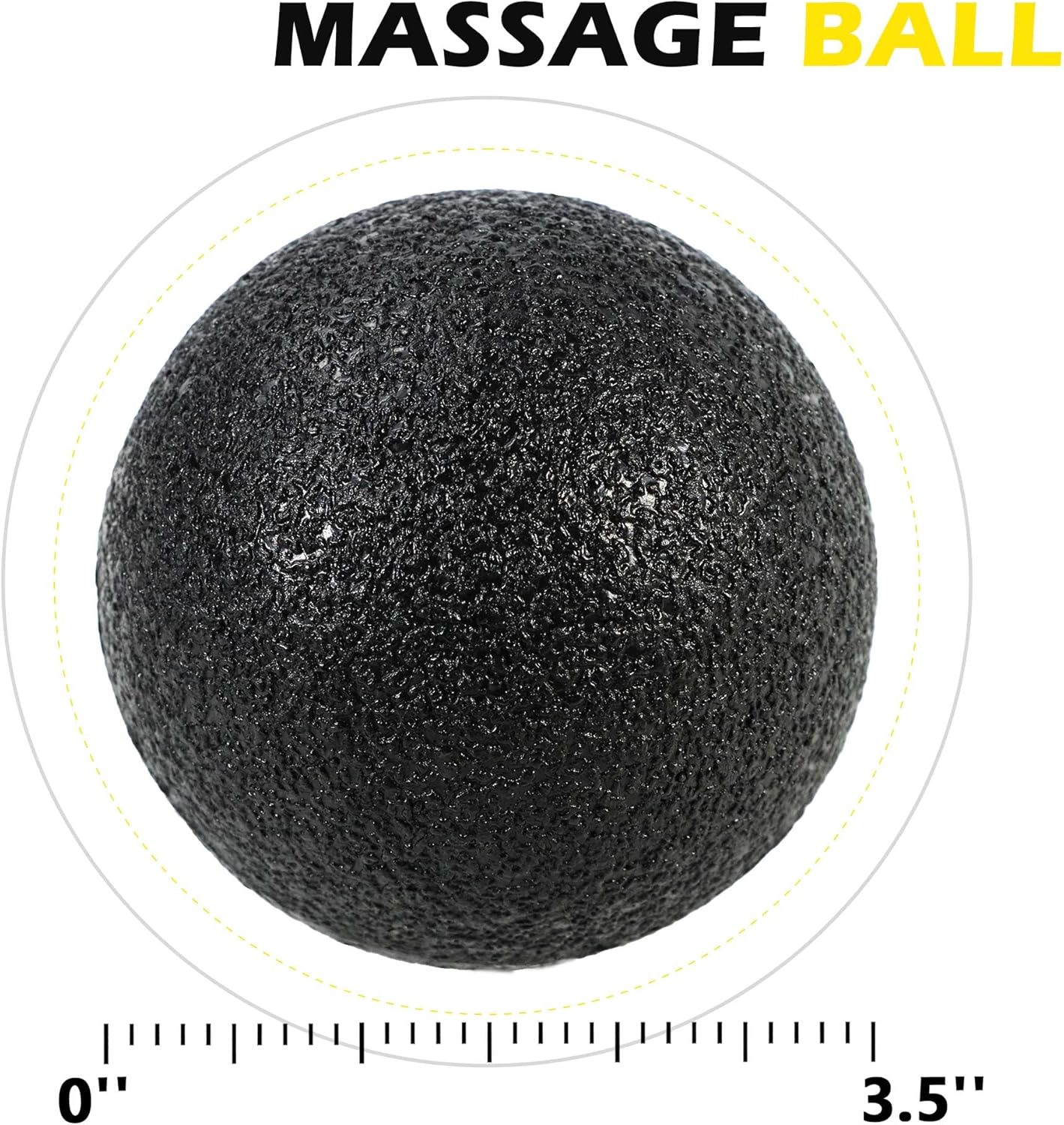 Laiao Bola de masaje, bola de liberación miofascial de 3.15 pulgadas para el punto de activación de la fascia, entrenamiento de terapia física y