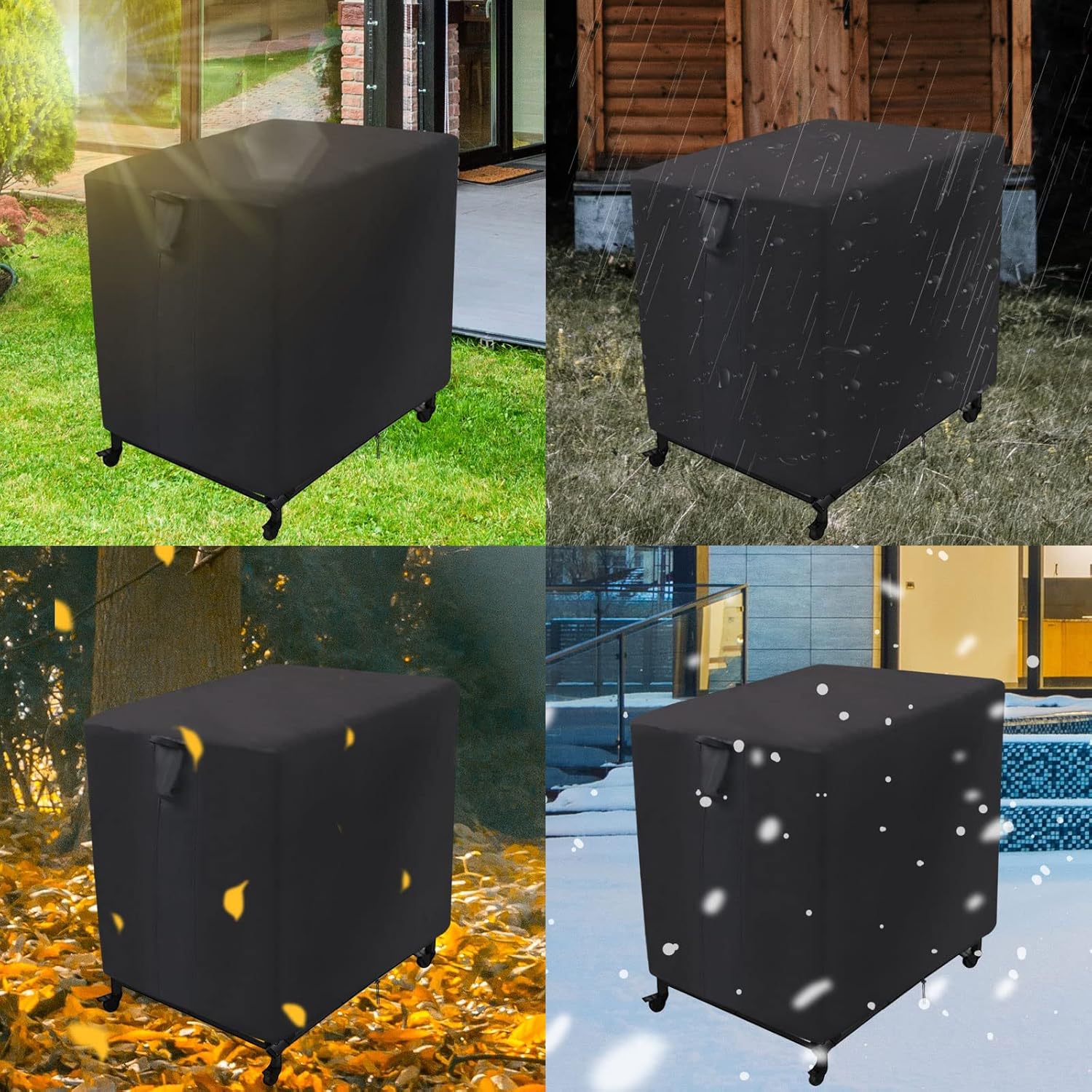 Hengme Cubierta de mesa de preparación al aire libre, 36 pulgadas, impermeable, para mesa de acero inoxidable, cubierta de mesa de barbacoa de metal