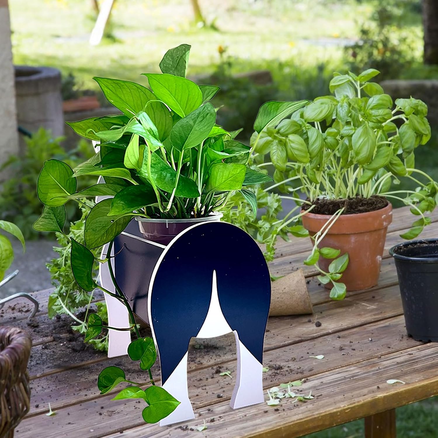 Toyswill Maceteros para perros para plantas al aire libre, maceta con forma de perro de jardín, maceta, contenedor de almacenamiento de animales,