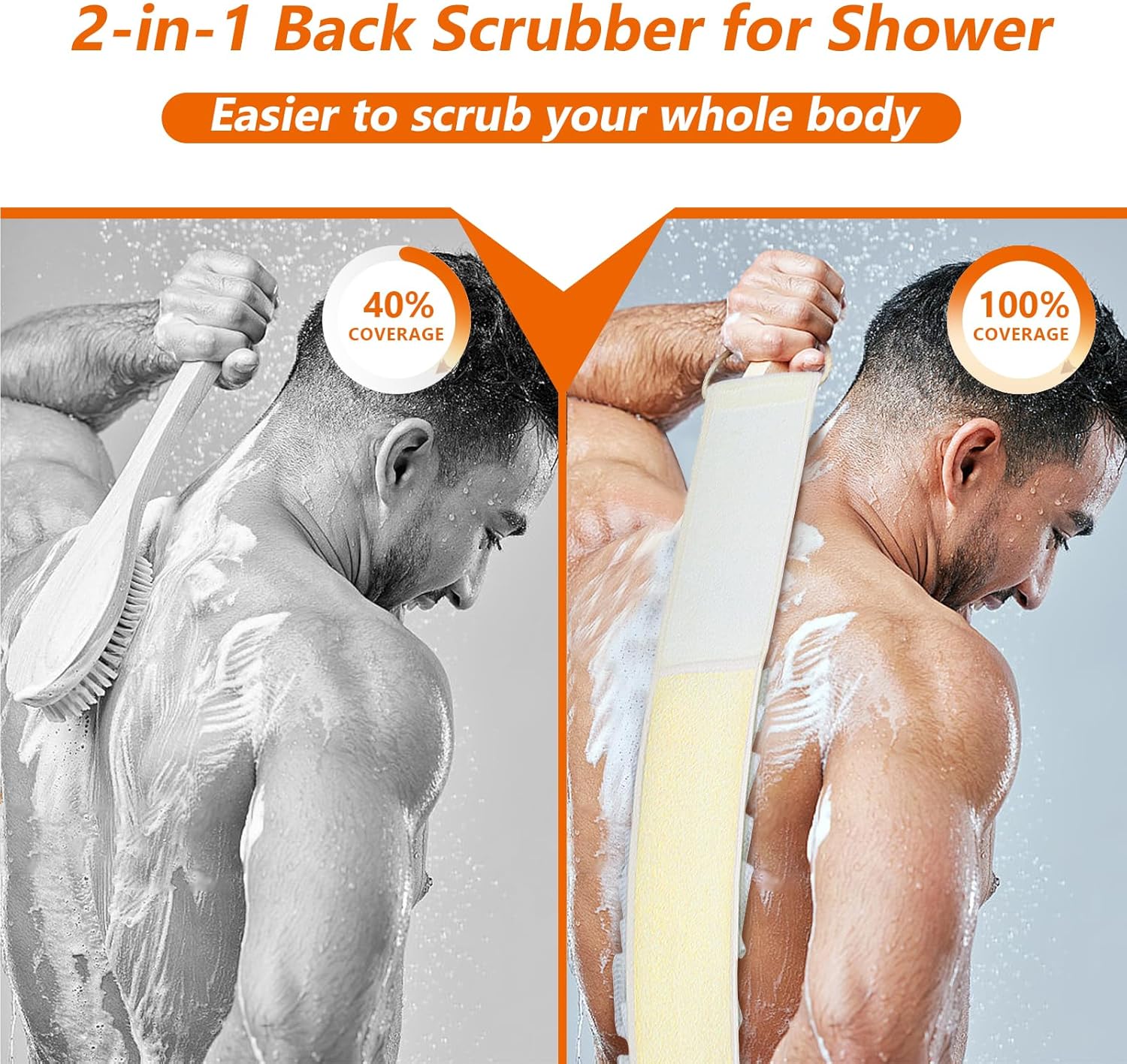 1 exfoliante natural de lufa de doble cara para ducha (grande), almohadillas de esponja de lufa y esponja corporal, limpieza profunda vigoriza tu