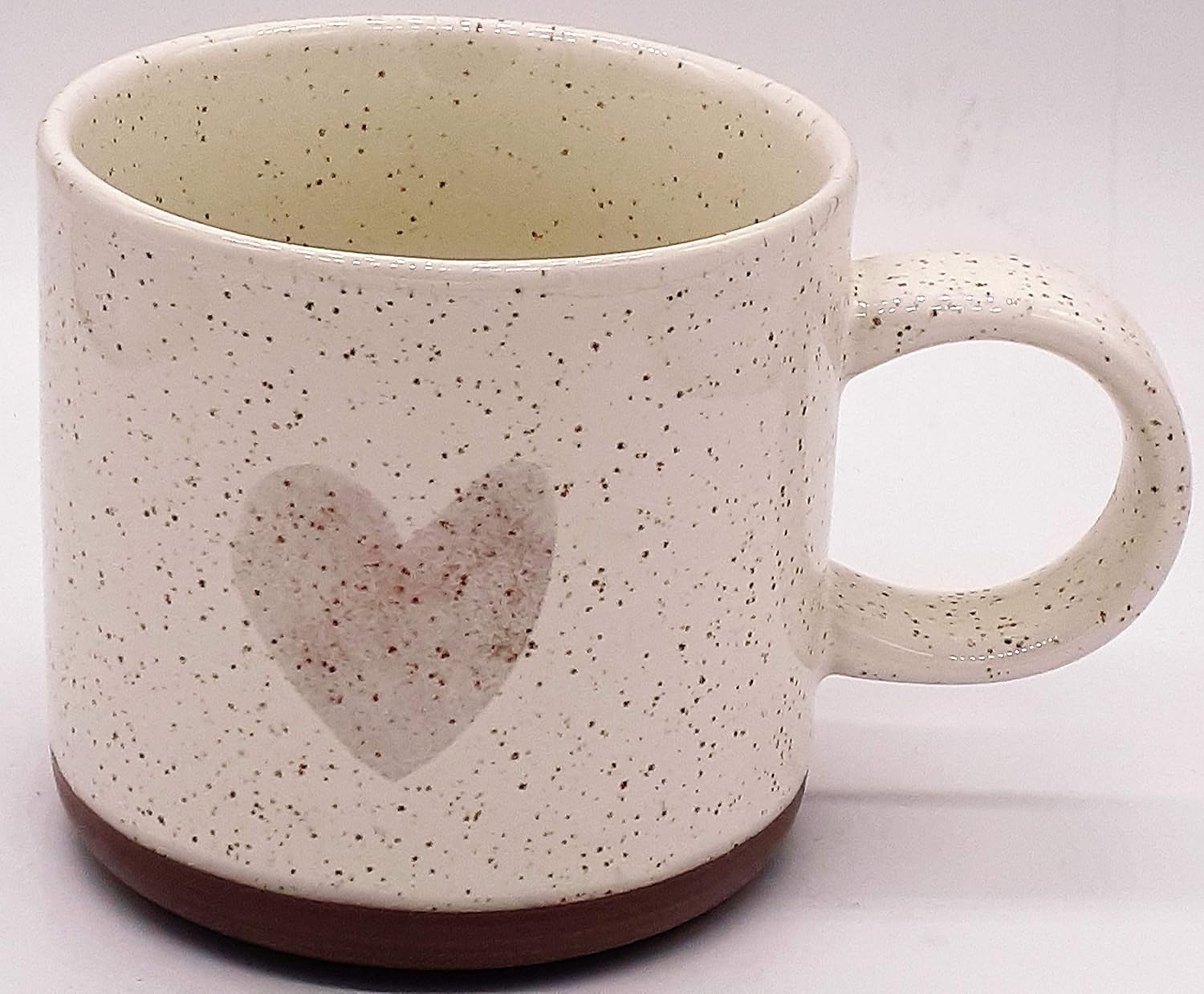 2017 Holiday Collection Taza de cerámica de 12 oz – Corazón de oro rosa moteado