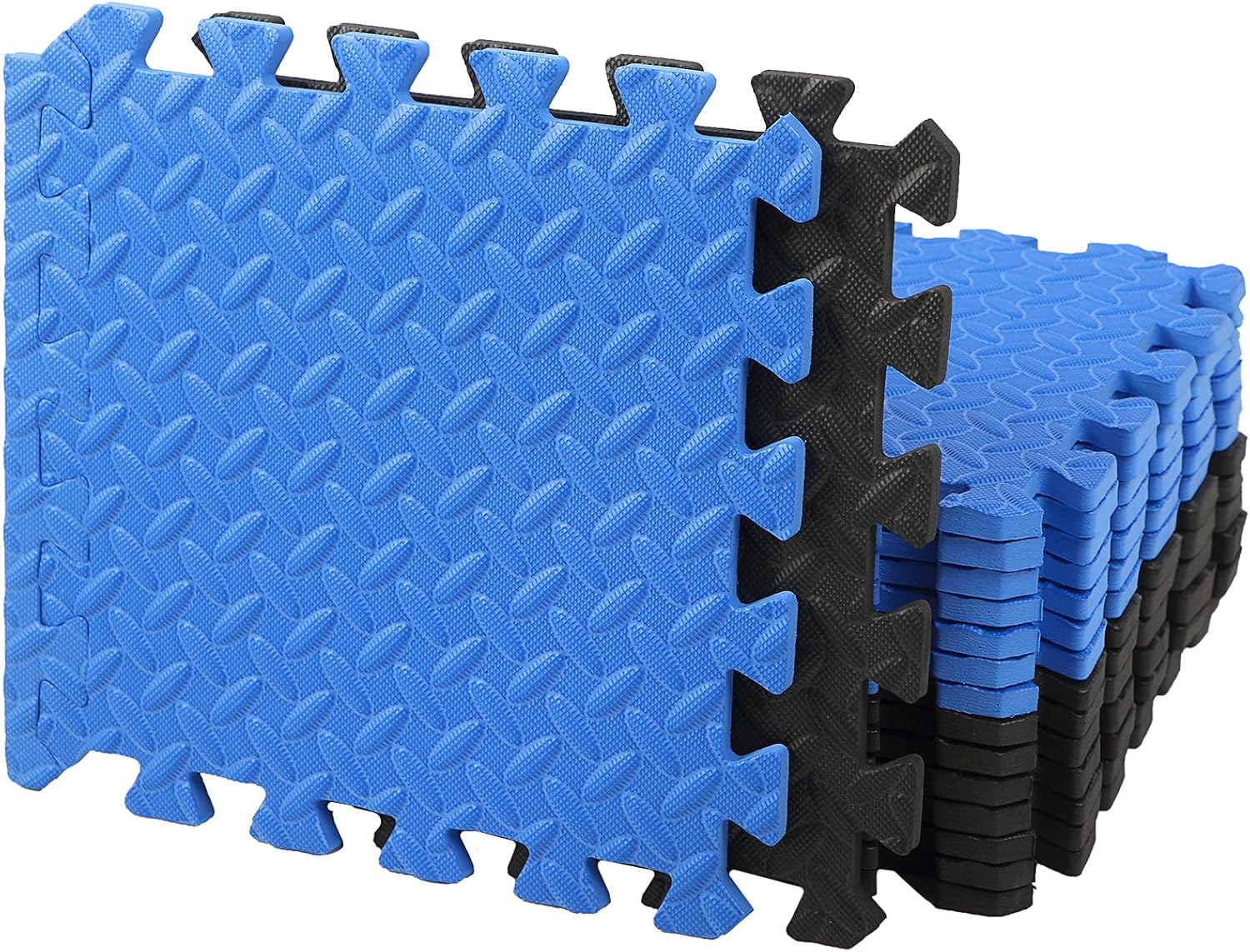 100 Pieces Foam Mats for Floor Covers 96 Sq Ft Puzzle Exercise Mat Square Interlocking Carpet Tiles with Border Protective Gym Floor Tiles For