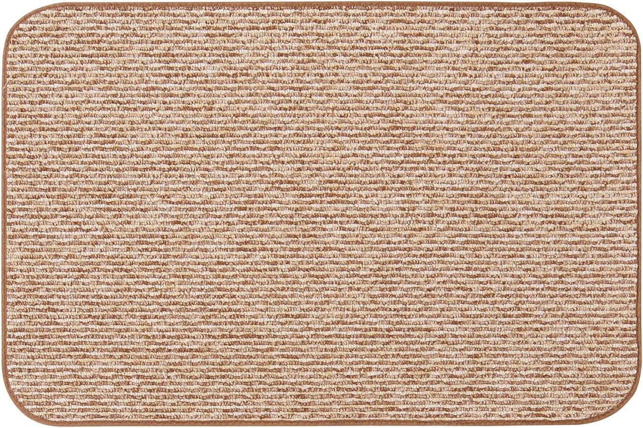 House, Home and More Alfombra antideslizante para interiores, color marrón praliné, 3 pies x 5 pies