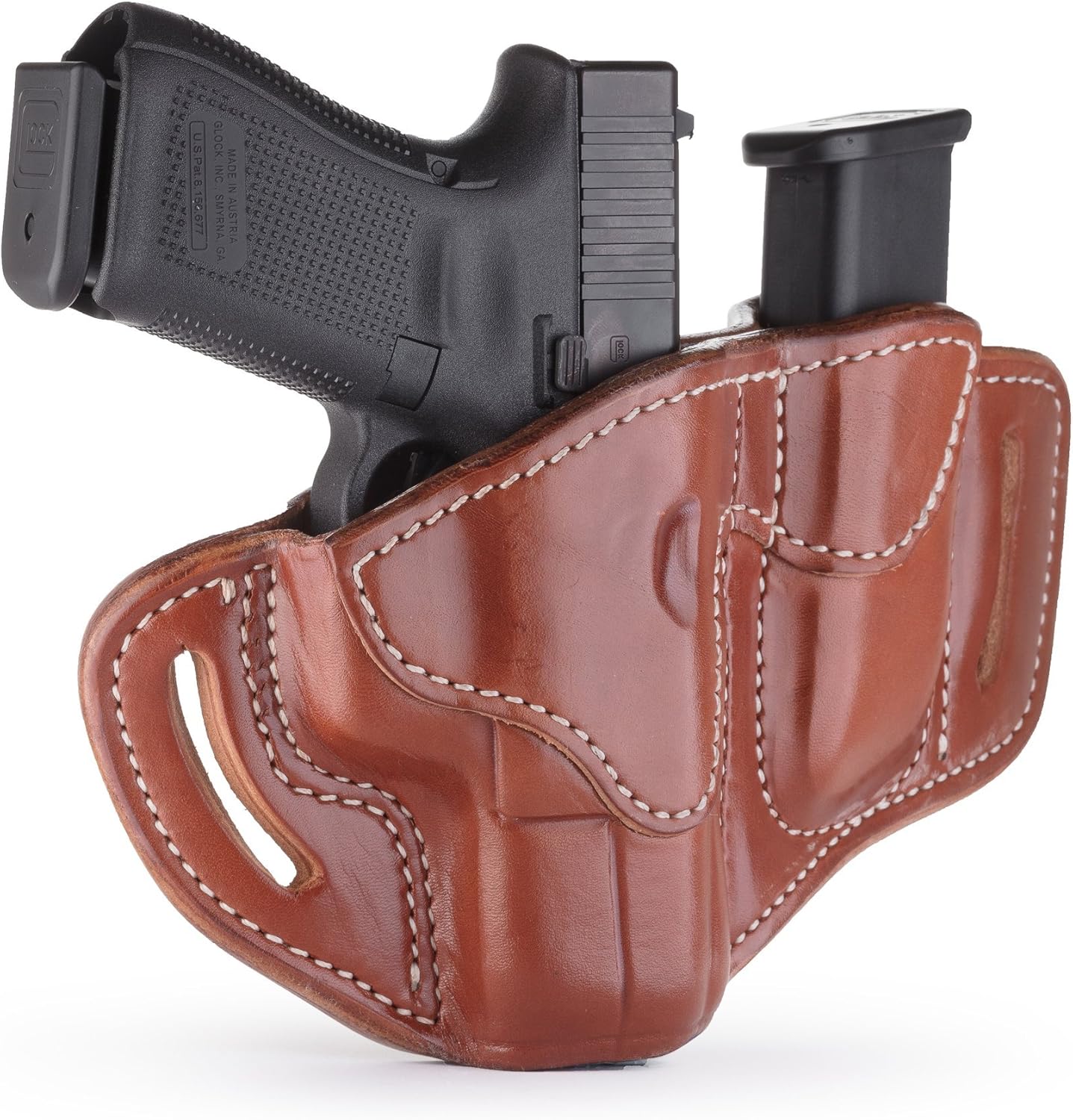 1791 GunLeather Combo de funda y bolsa Mag G19  Funda de piel para cinturones  Compatible con Glock 19, 23, 26, 27, H&K VP40 y Springfield XDS