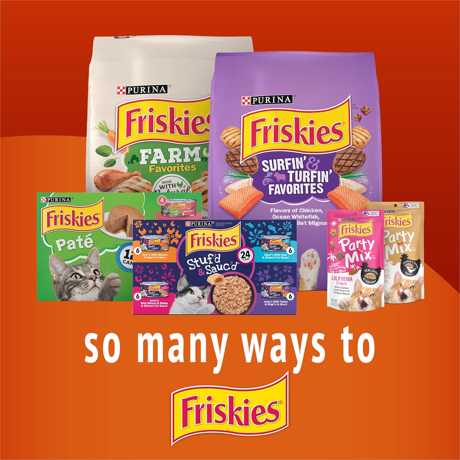 Purina Friskies Playfuls – Golosinas para gatos con sabor a pollo e hígado (paquete de 6) bolsas de 6 onzas