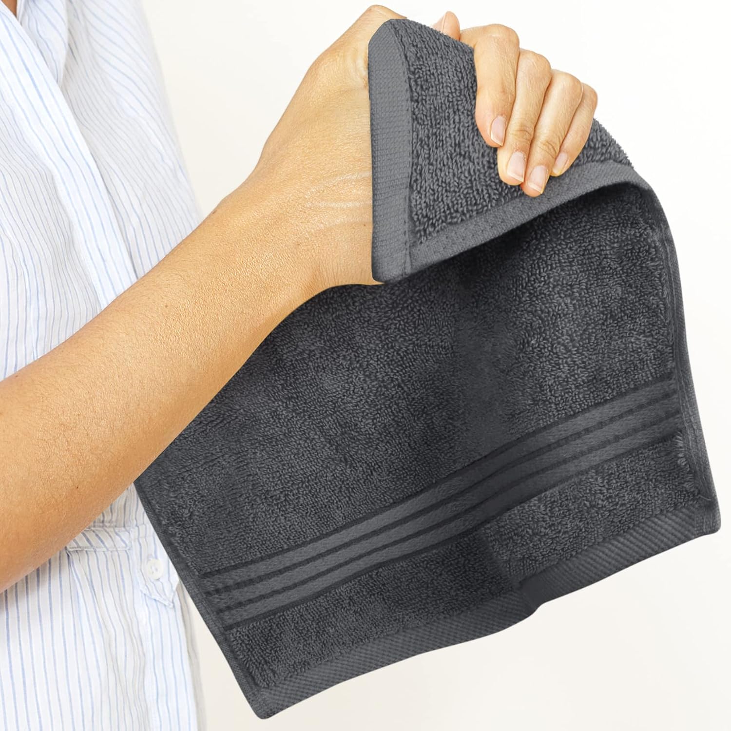 Utopia Towels – Juego de toallas de rostro 100 % algodón hilado en anillo de 600 GSM, secado rápido, muy absorbentes, suaves al tacto, perfectas