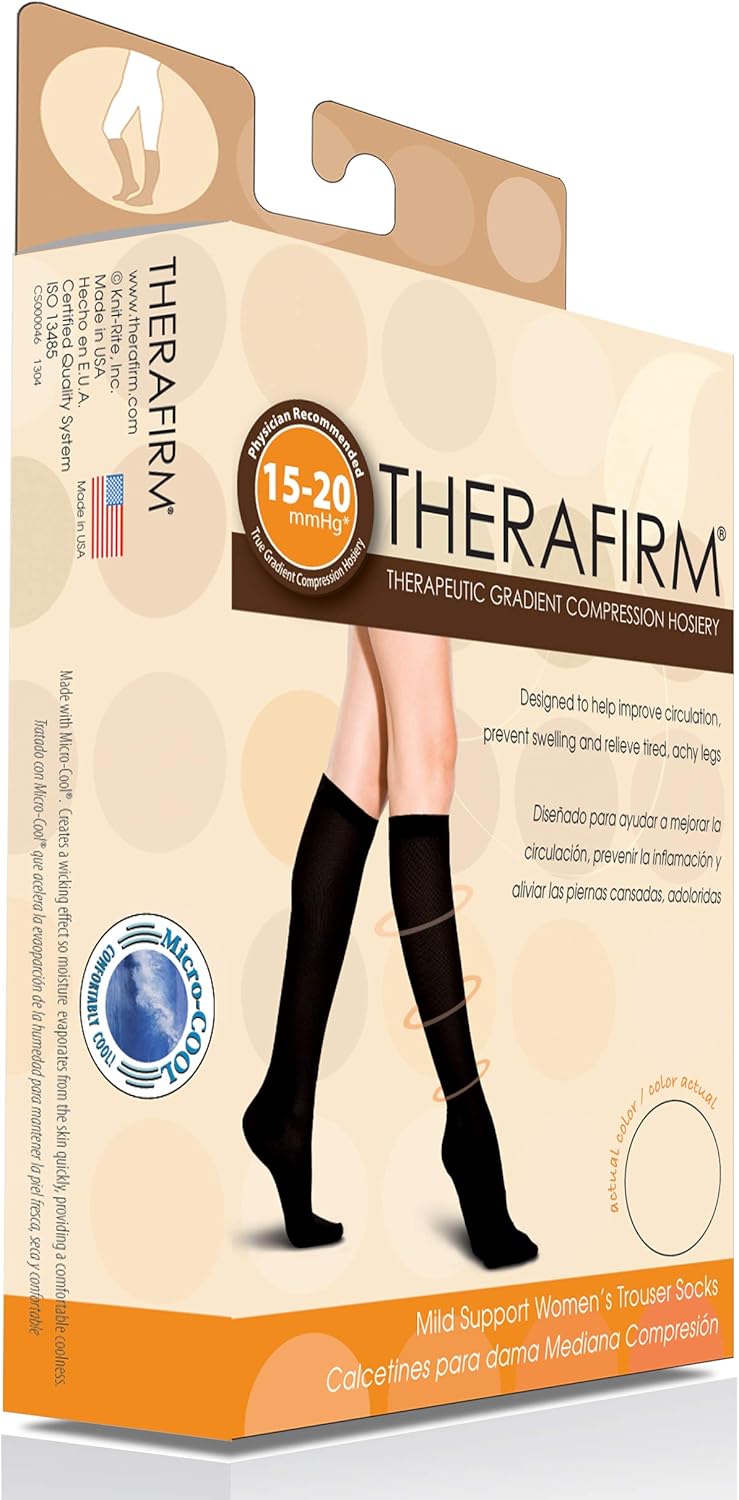 Therafirm Calcetines de compresión suave para mujer, 15-20mmHg
