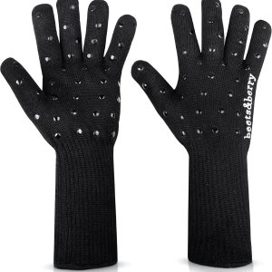Beets & Berry, guantes de cocina resistentes al calor hasta 650 F, para manos pequeñas, guantes de hornear extralargos, guantes de barbacoa, guantes Beets & Berry, guantes de cocina resistentes al calor hasta 650 F, para manos pequeñas, guantes de hornear extralargos, guantes de barbacoa, guantes