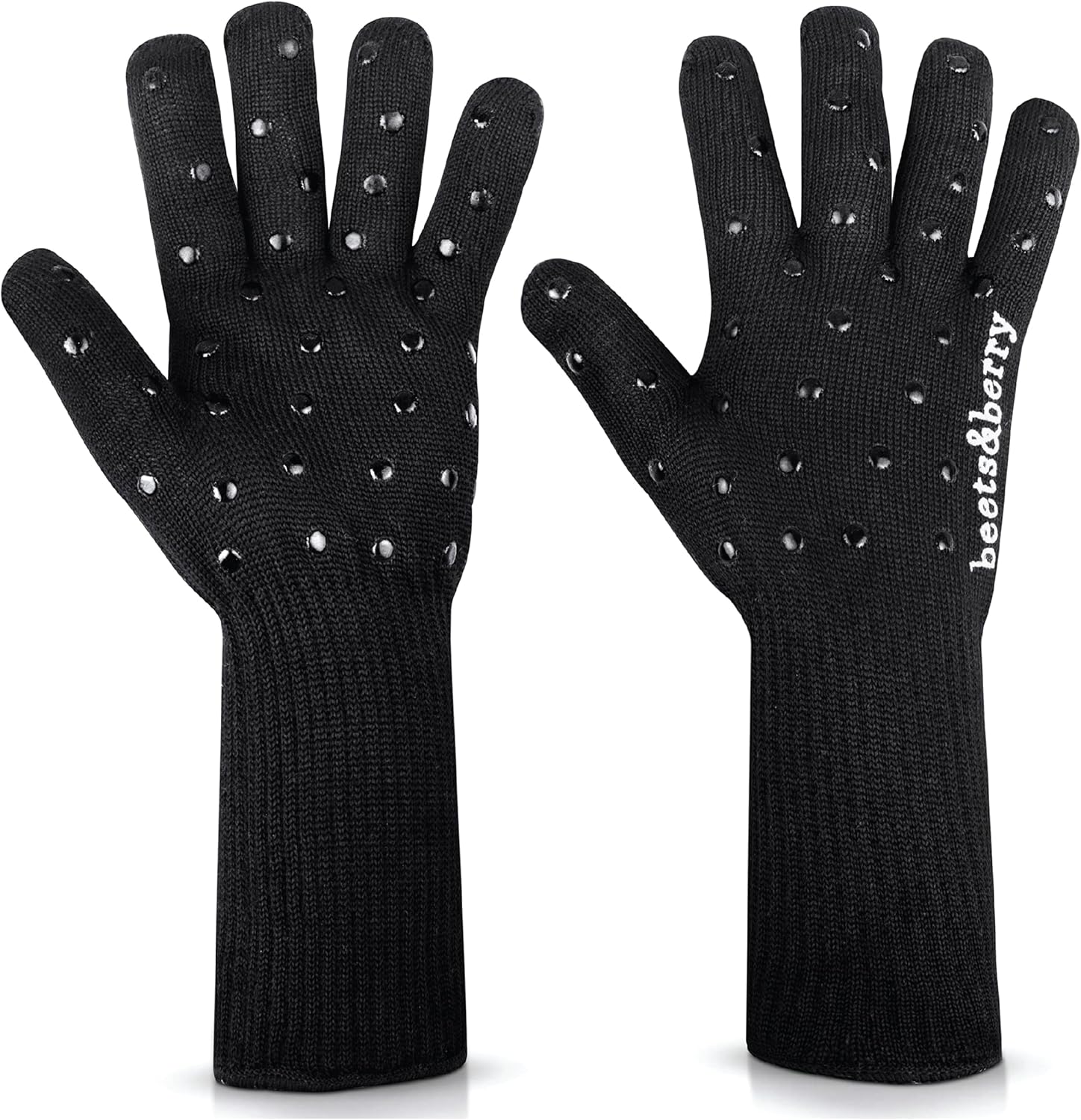 Beets & Berry, guantes de cocina resistentes al calor hasta 650 F, para manos pequeñas, guantes de hornear extralargos, guantes de barbacoa, guantes