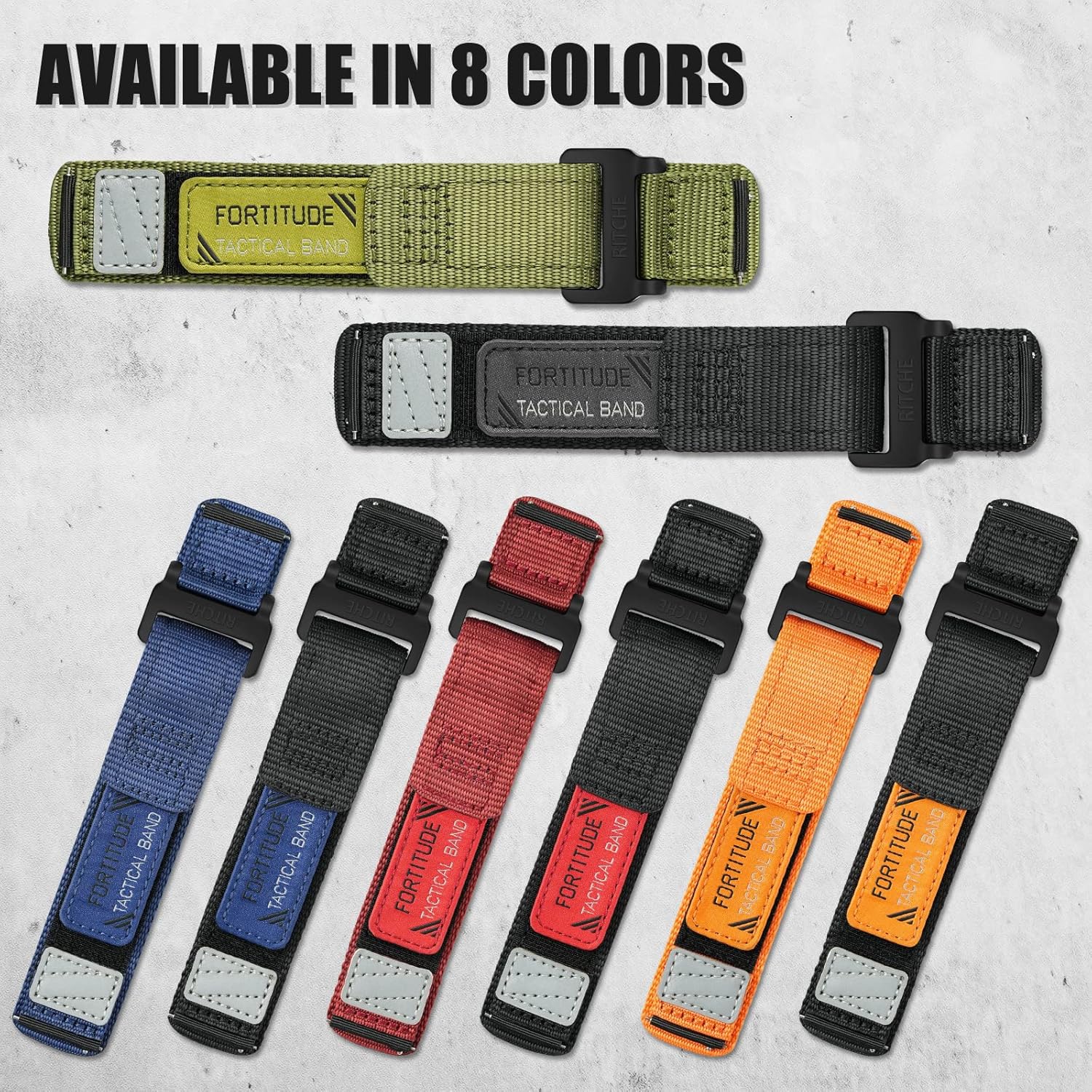 Ritche Correa de reloj deportiva resistente de nailon de liberación rápida de 0.78 pulgadas para hombre, compatible con Samsung Galaxy Watch