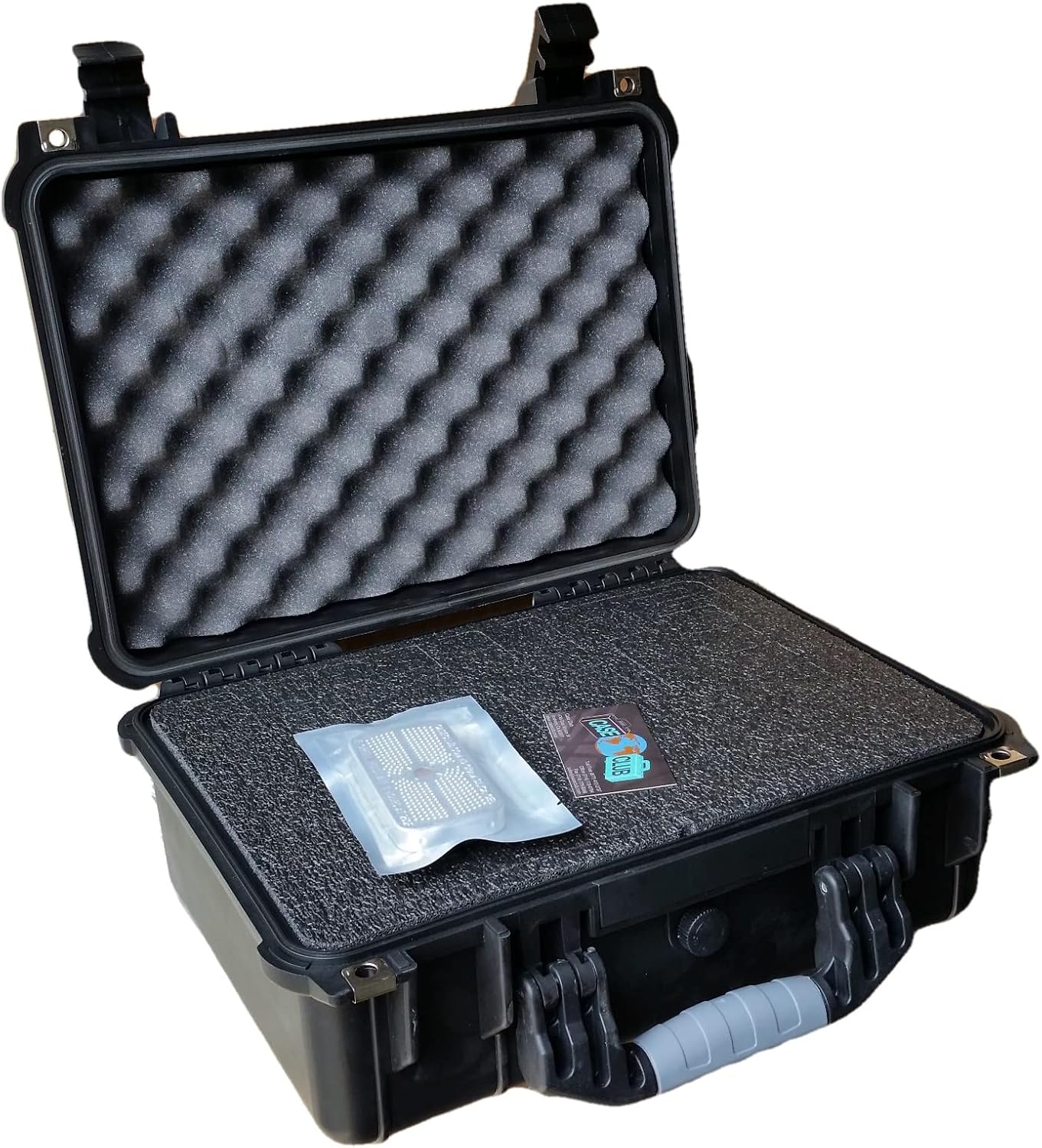 Case Club Funda impermeable precortada para 4 pistolas y 16 cargadores con recipiente de gel de sílice incluido para ayudar a prevenir el óxido de
