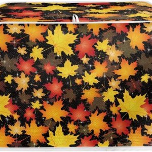 Xoenoiee Cubierta para tostadora con estampado de hojas de arce, cubierta de tostadora de 4 rebanadas, 2 rebanadas de ranura ancha, fundas para Xoenoiee Cubierta para tostadora con estampado de hojas de arce, cubierta de tostadora de 4 rebanadas, 2 rebanadas de ranura ancha, fundas para