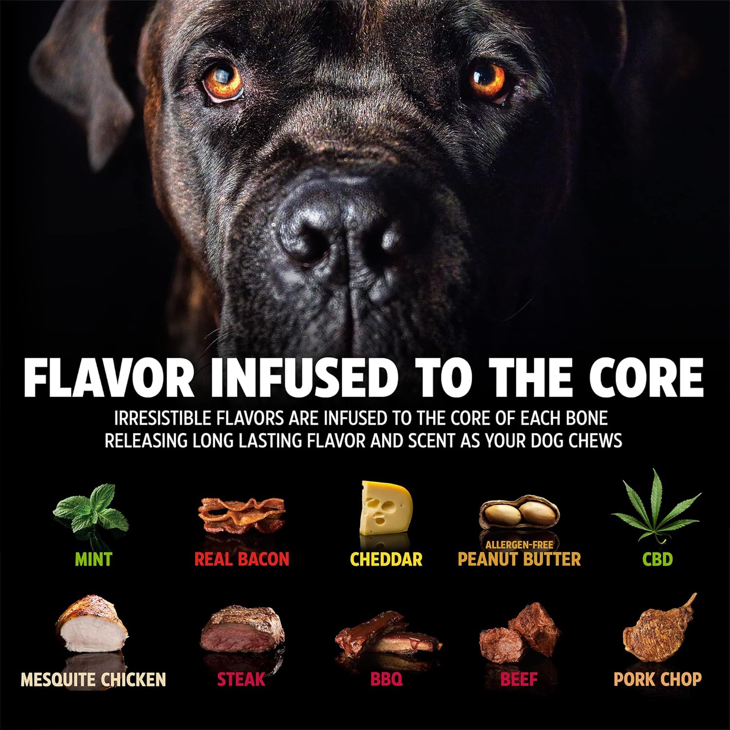 Pet Qwerks Flavorit BarkBone – Hueso de perro rellenable para masticadores moderados, sabor a mantequilla de maní, 5.5 pulgadas, fabricado en