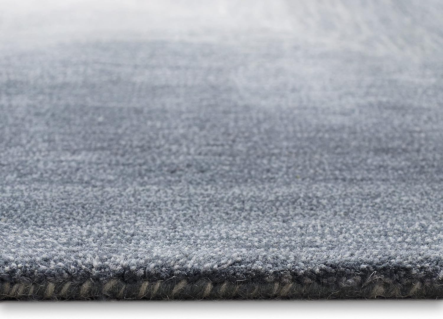 Liora Manne Tivoli – Alfombra de felpa cómoda de lana para interiores, hecha a mano, contemporánea, color degradado, acento casual (borde de sombra