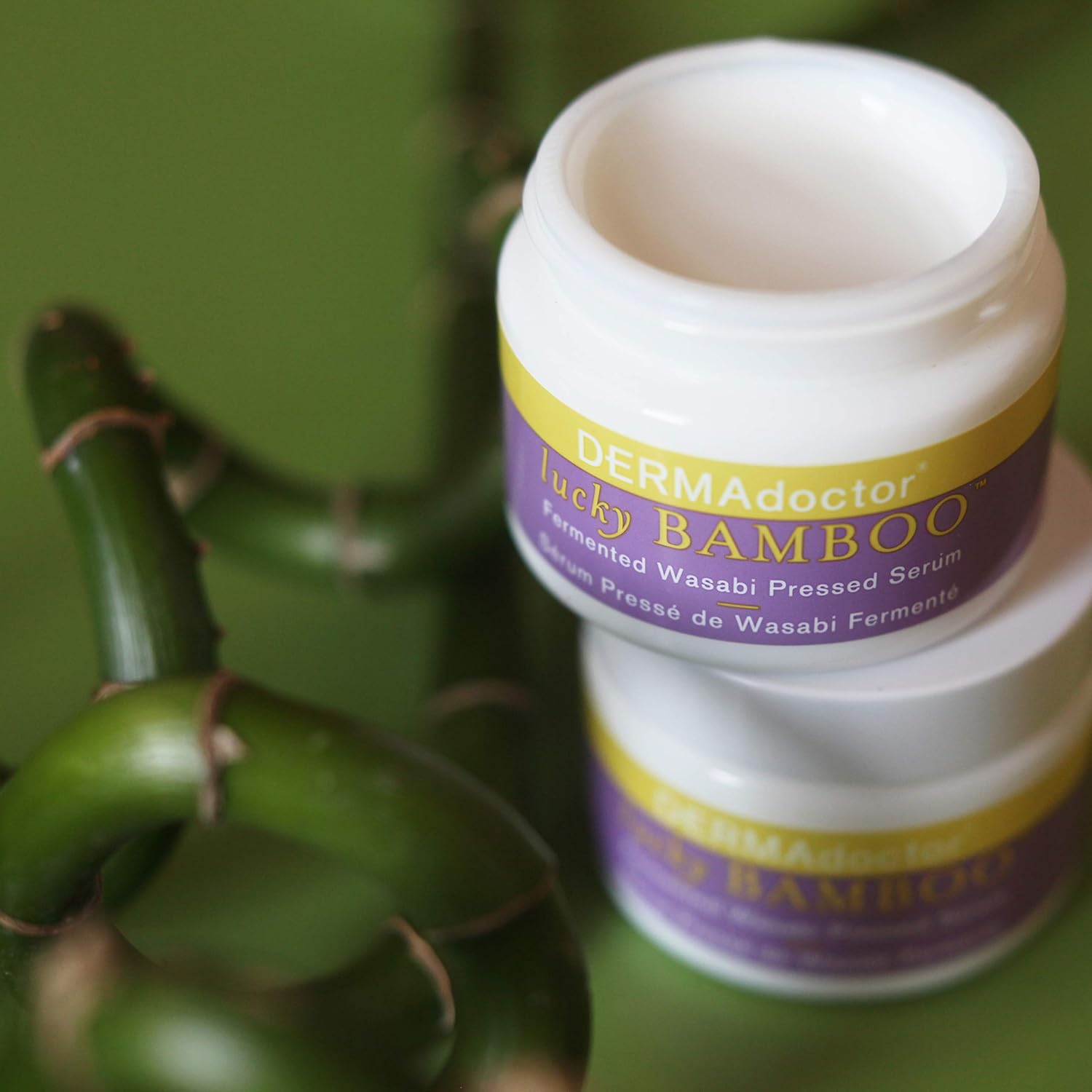 DERMAdoctor Suero prensado de wasabi fermentado probiótico Lucky Bamboo de 1.69 fl oz