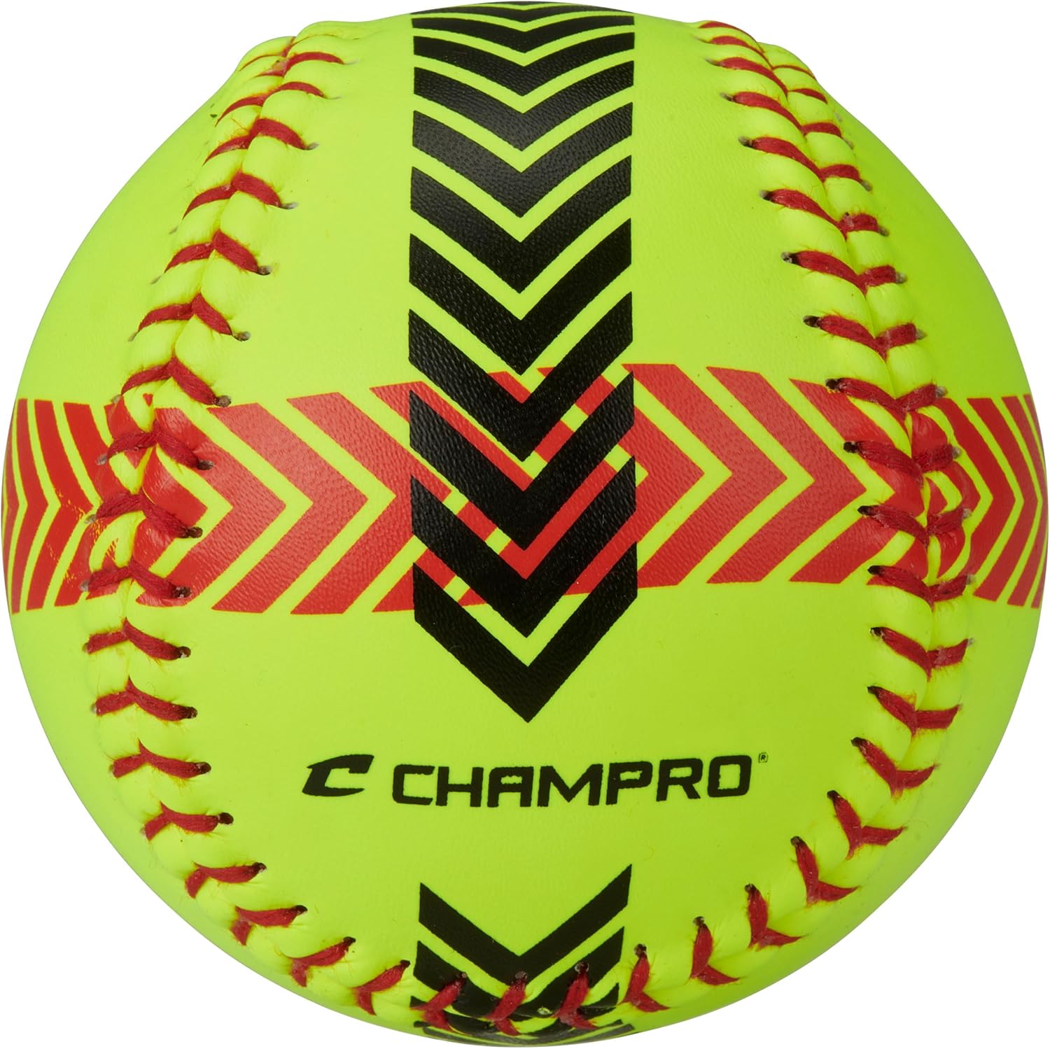 Champro Juego de softbol de entrenamiento a rayas (amarillo óptico, 12 pulgadas)