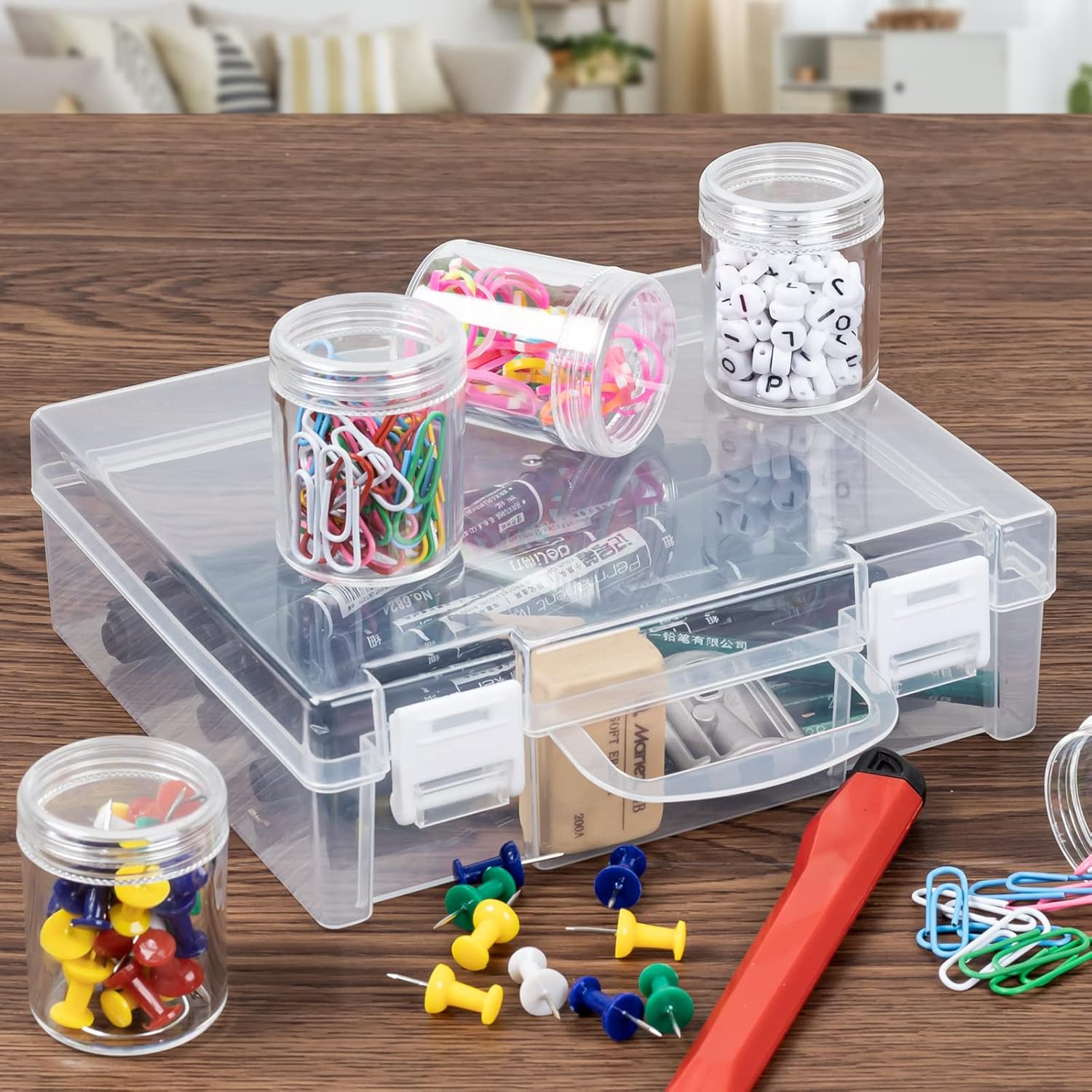 Caja organizadora de cuentas, caja de almacenamiento de arte de pintura de diamante, accesorios de arte de pintura de diamante, contenedores de