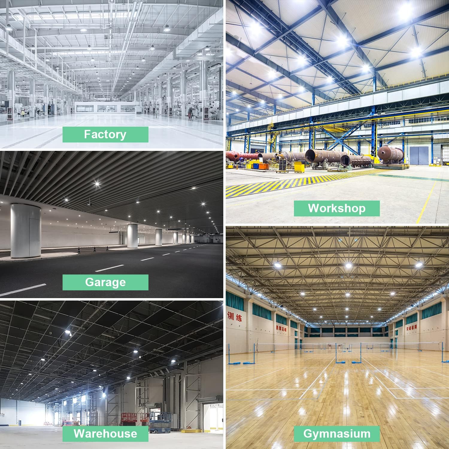UFO – Luz LED de alta bahía de 150 W, luces de techo LED de techo con sensor de movimiento, luces de tienda de luz diurna de 5000 K, superbrillantes