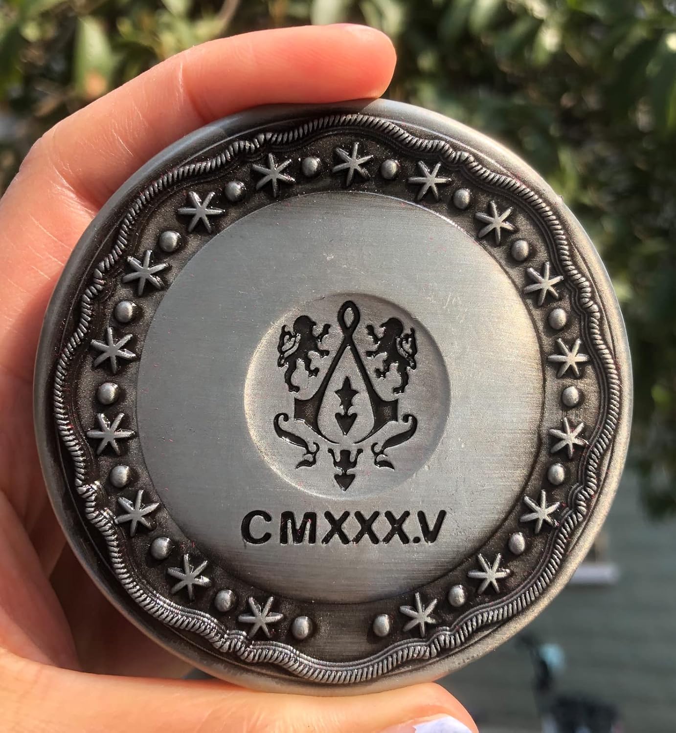 Blood Oath Marker Coin Novelty Metal Coins John Movie Props Cosplay Collecting Coin for Fans for Men Women Teen (Silver Coin)