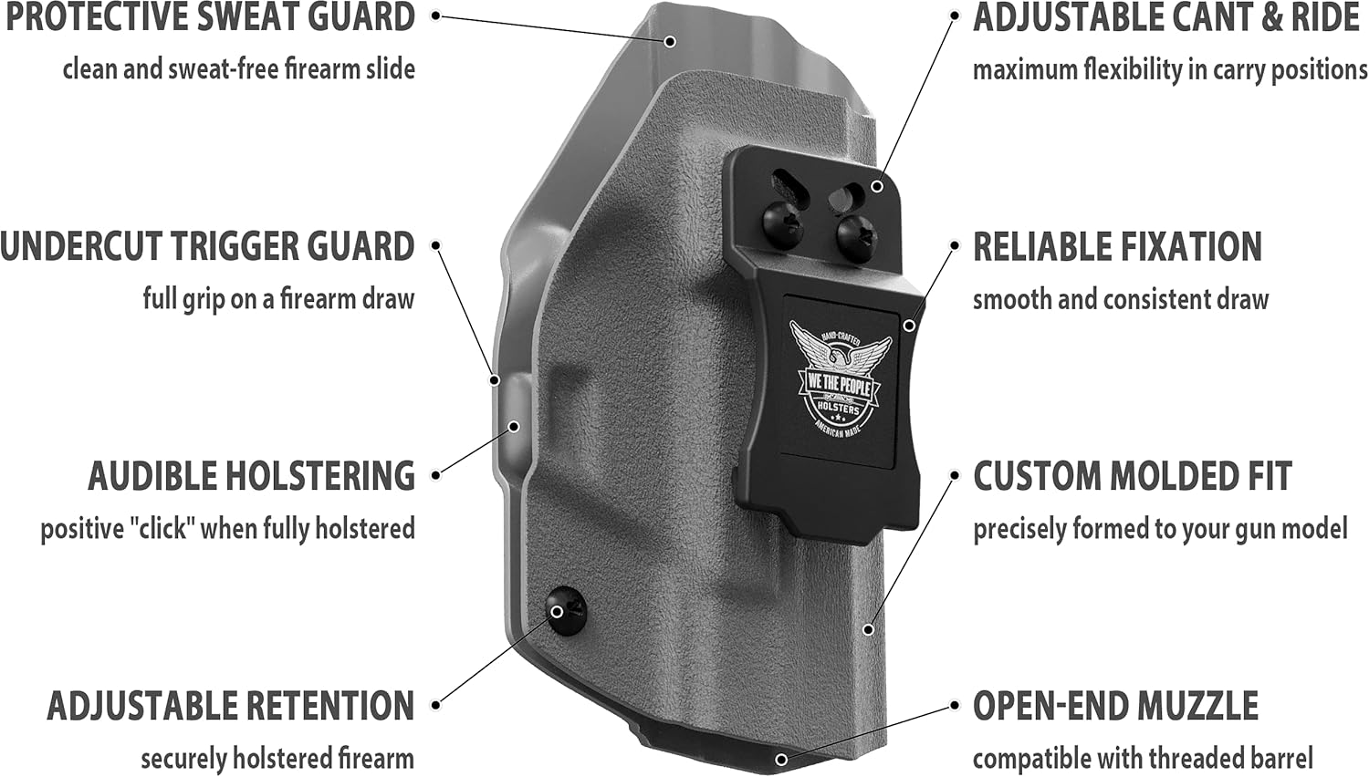 We The People Holsters – Gris – Mano derecha – Funda IWB compatible con Sig Sauer P365 XL con Streamlight TLR-6 LightLáser RDS