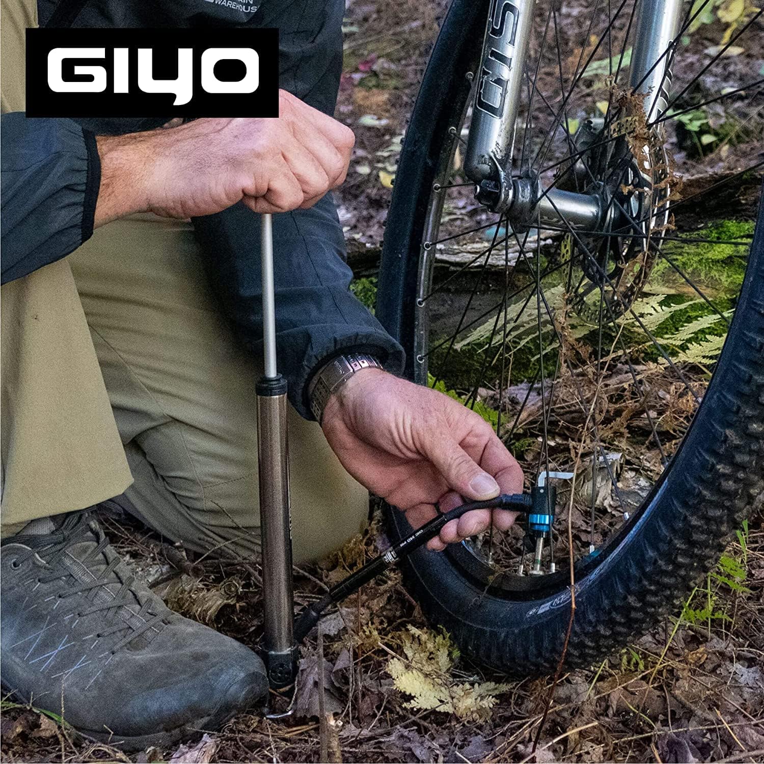GIYO GM741 – Bomba de bicicleta de alta precisión con medidor  Bomba de piso portátil, duradera y ligera para bicicletas de montaña y carretera, 140
