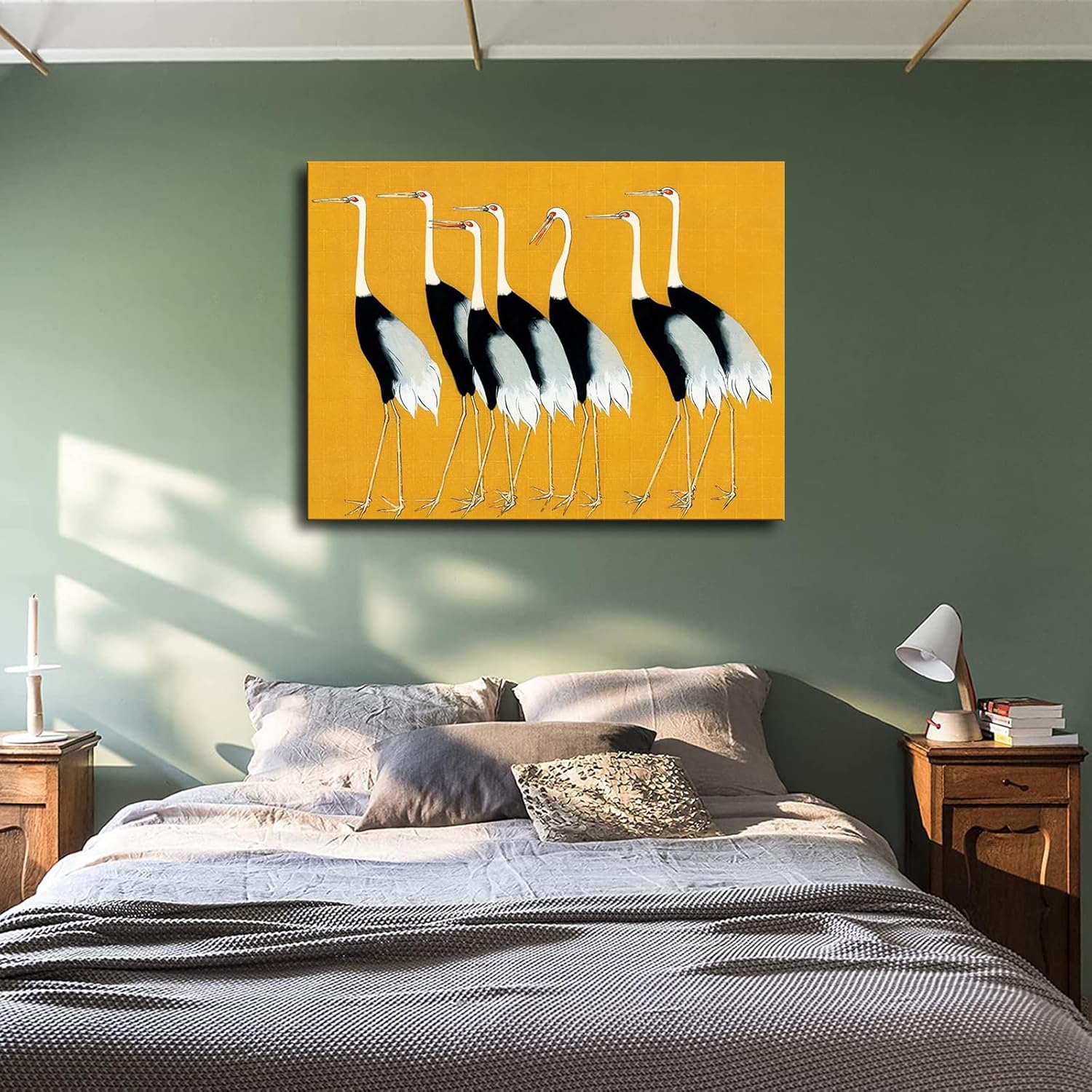 Póster impreso con corona roja japonesa, arte moderno para aula, cocina, dormitorio, sala de estar, oficina, decoración moderna de dormitorio