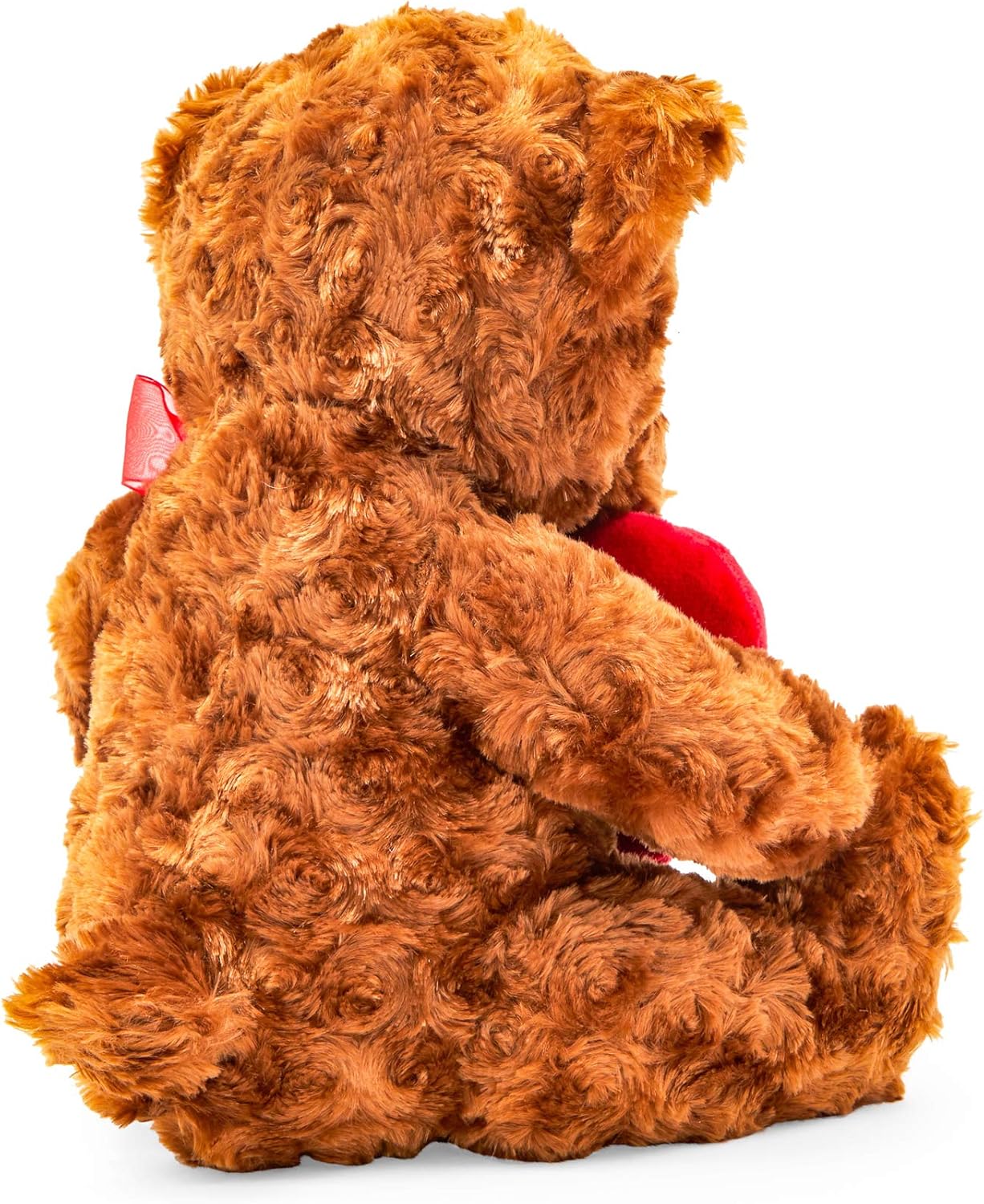 Oso de peluche de San Valentín con corazón rojo para niños, novia, novio (10.0in)