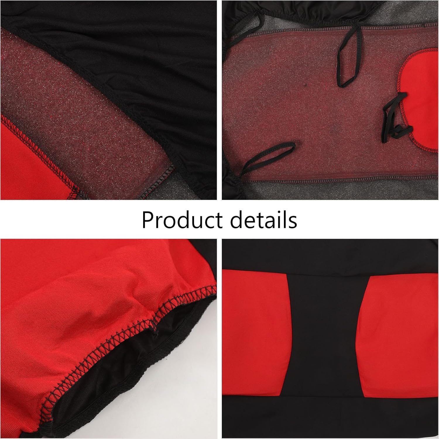 FAVOMOTO Fundas de asiento universales para automóvil, fundas de asiento universales rojas para asiento de automóvil, fundas de asiento de banco