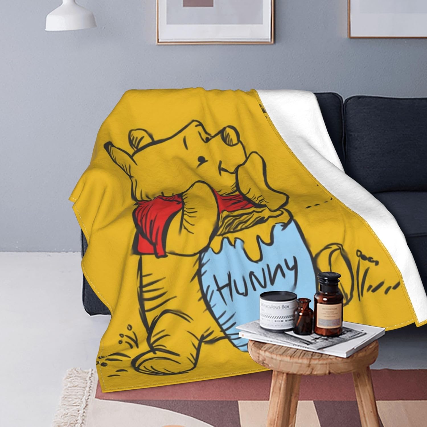 Manta de franela de dibujos animados, súper suave, acogedora y cálida ropa de cama de felpa para sofá, sala de estar, dormitorio, 02, 50 x 40