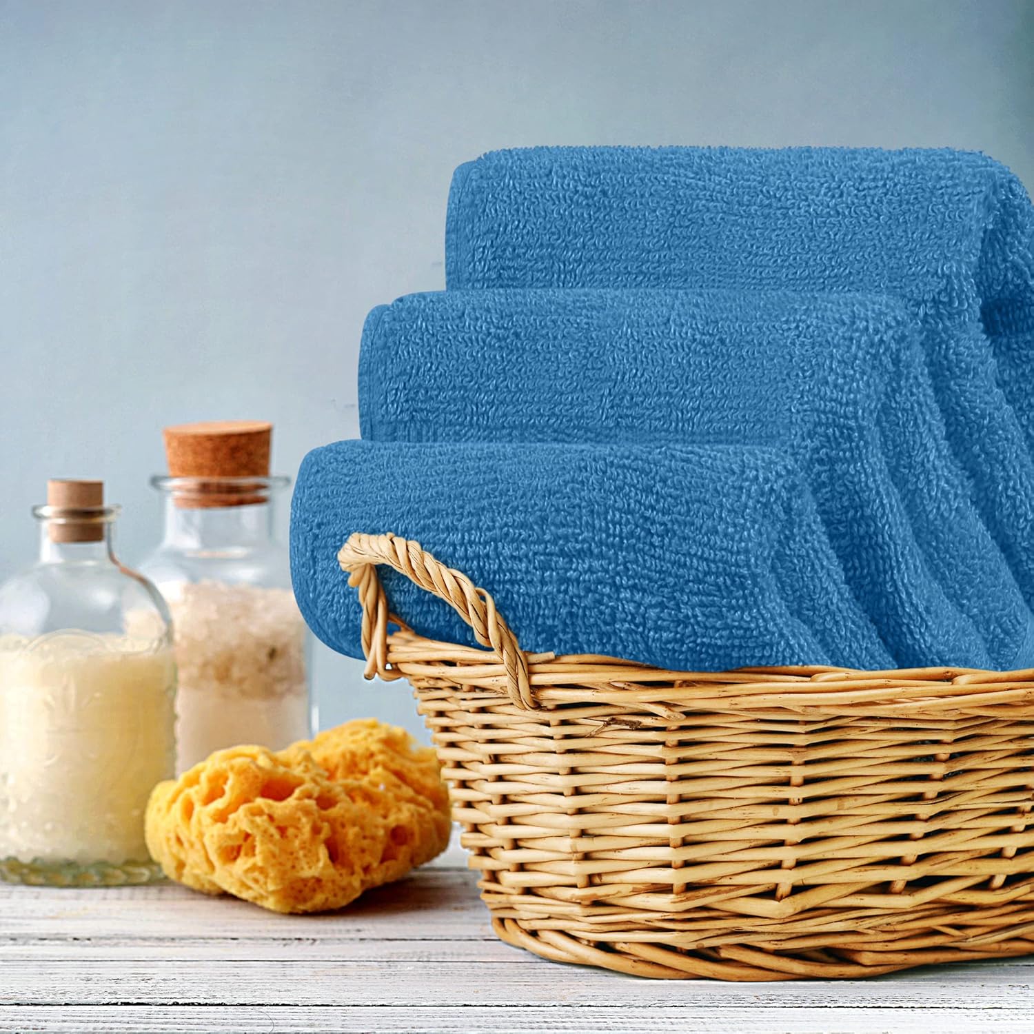 Utopia Towels Paquete de 12 toallas de primera calidad (12 x 12 pulgadas) 100% algodón, franela, hilado en anillo, altamente absorbentes y suaves al