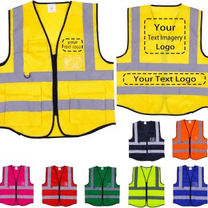 Lyhacjp Chaleco de seguridad personalizado para hombres con bolsillos, chaleco de construcción, chaleco reflectante Hi Vis, chaleco de trabajo, Lyhacjp Chaleco de seguridad personalizado para hombres con bolsillos, chaleco de construcción, chaleco reflectante Hi Vis, chaleco de trabajo,
