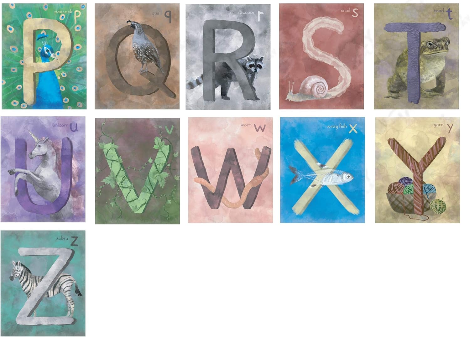Tarjetas de memoria ABC, 26 tarjetas gruesas del alfabeto de 4 x 5 pulgadas, juegos de aprendizaje para niños preescolares, fabricadas en Estados